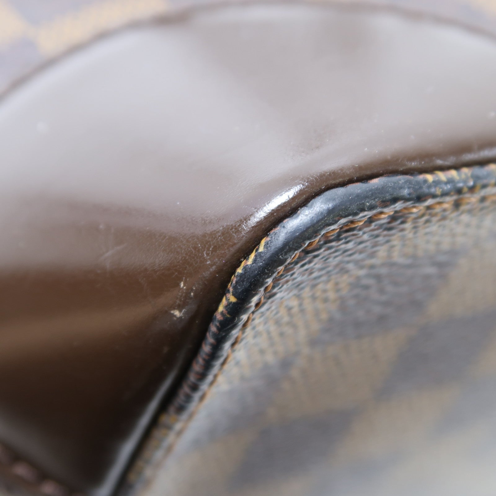 LOUIS VUITTON 【激減優惠】Damier Hampstead PM金扣手挽袋啡色