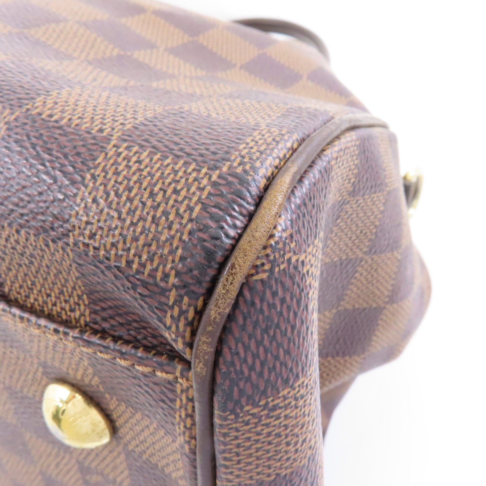 LOUIS VUITTON Damier Tivoli GM金扣手挽肩背兩用袋啡色