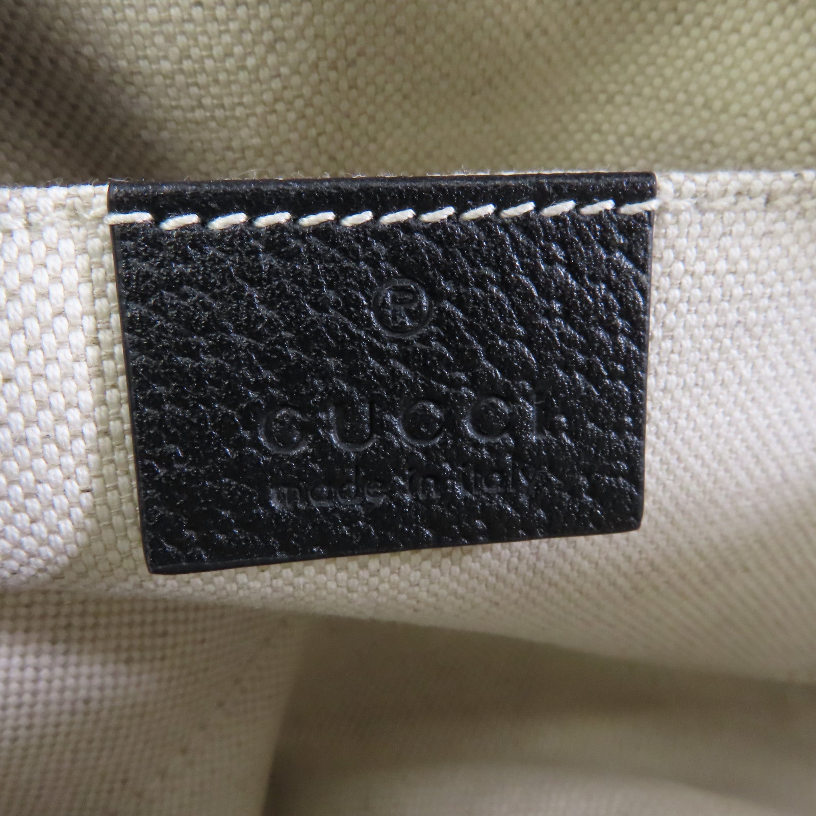 GUCCI 帆布GG Superme Mini金扣肩背袋黑色
