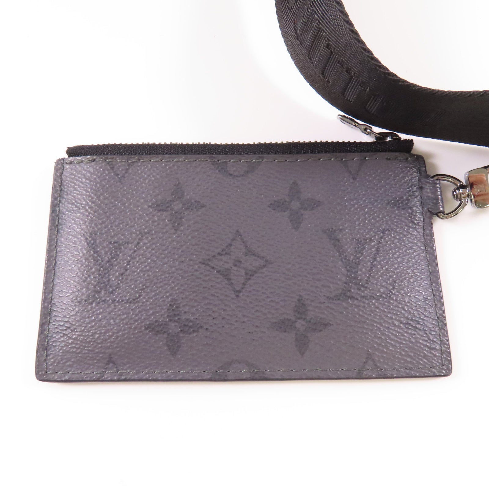 LOUIS VUITTON Monogram Eclipse Gaston銀扣肩背袋