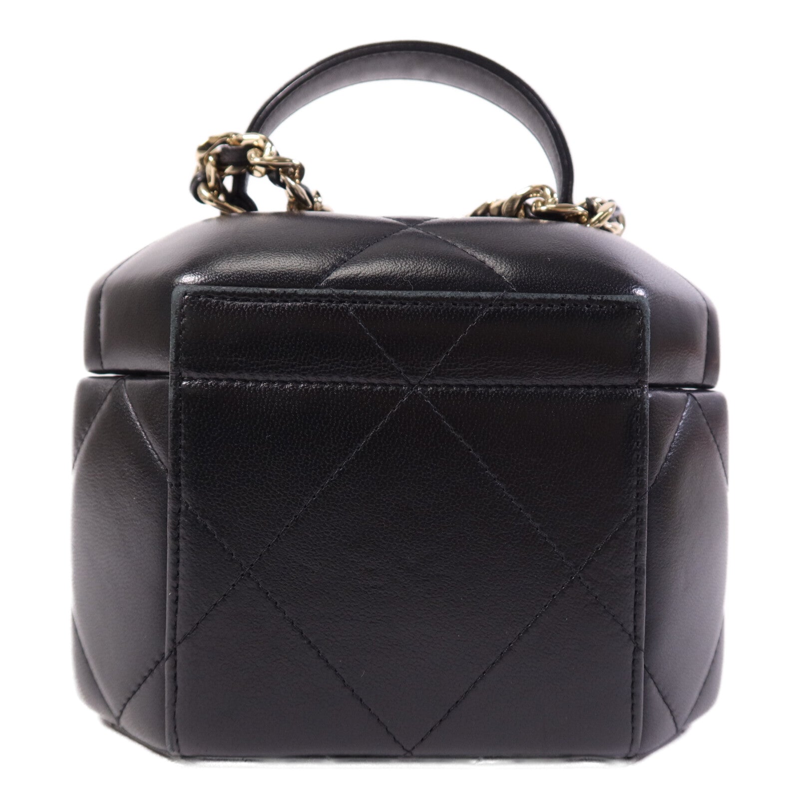 CHANEL 【激減優惠】羊皮皮革Small Vanity Case銀扣鏈帶肩背袋