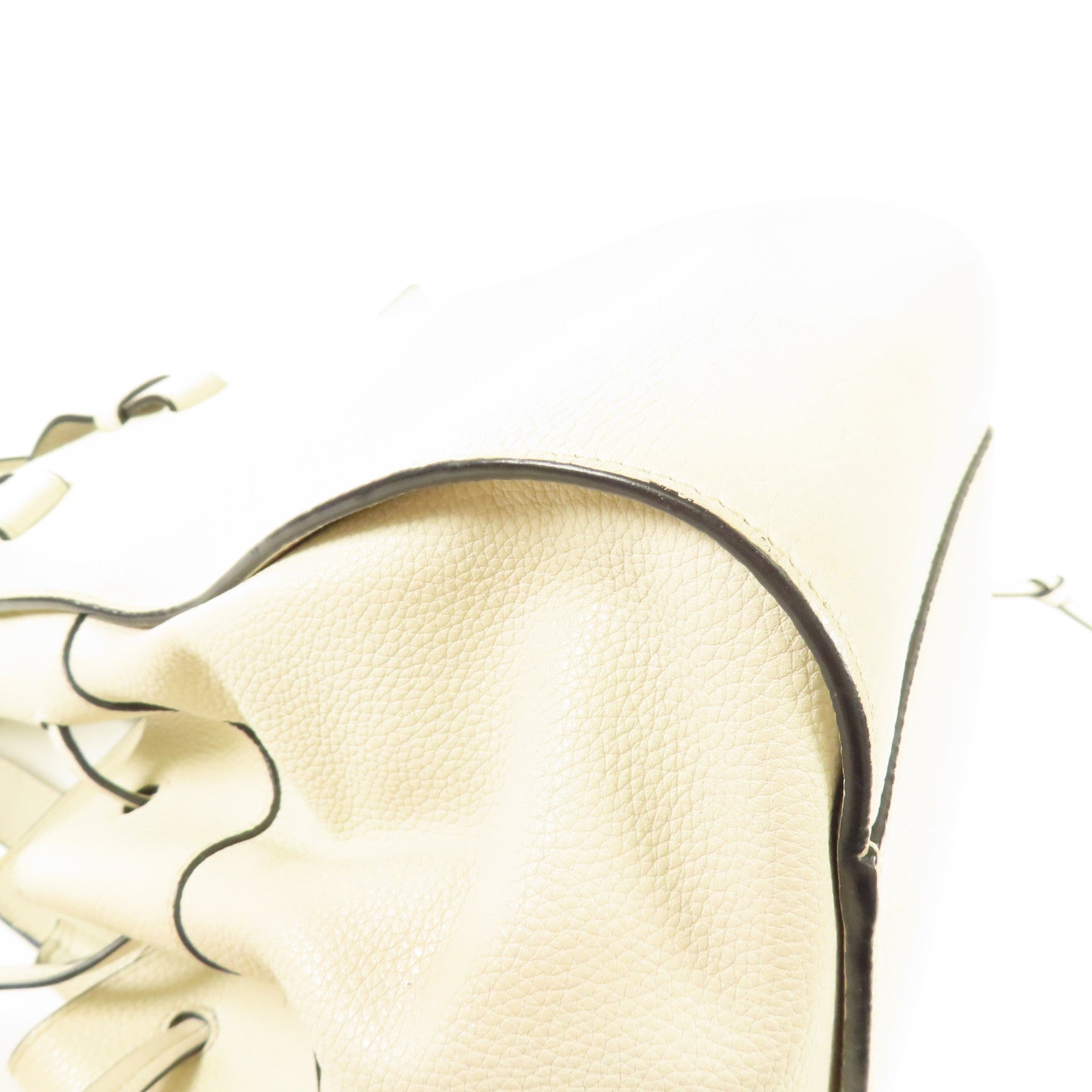 LOEWE SHW Hammock 2way Shoulder Hand Bag Calfskin Leather White