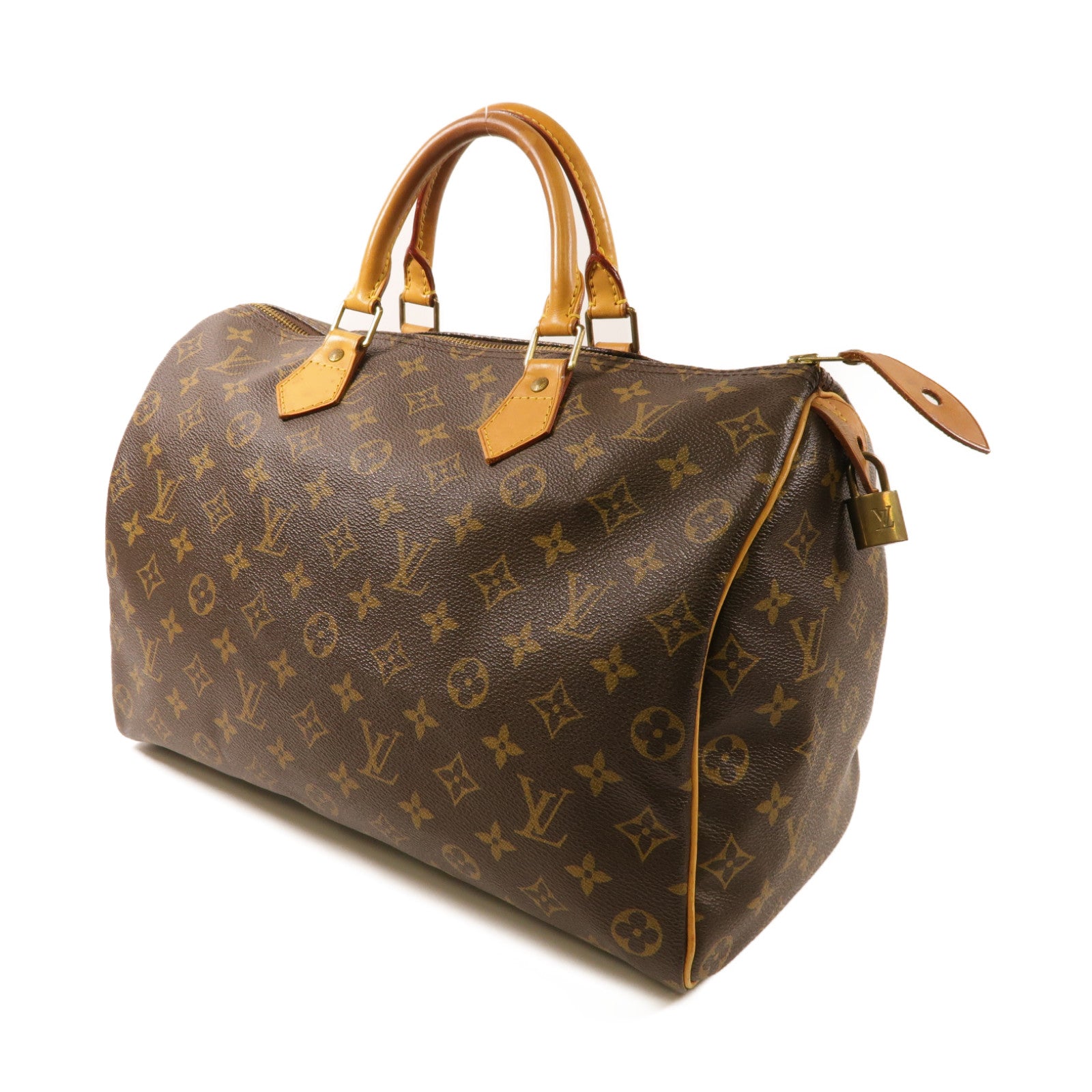 LOUIS VUITTON **【激減優惠】Monogram Speedy 35金扣手挽袋啡色