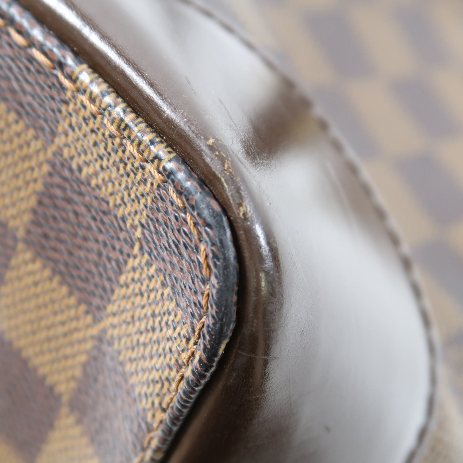 LOUIS VUITTON 【激減優惠】Damier Hampstead PM金扣手挽袋啡色