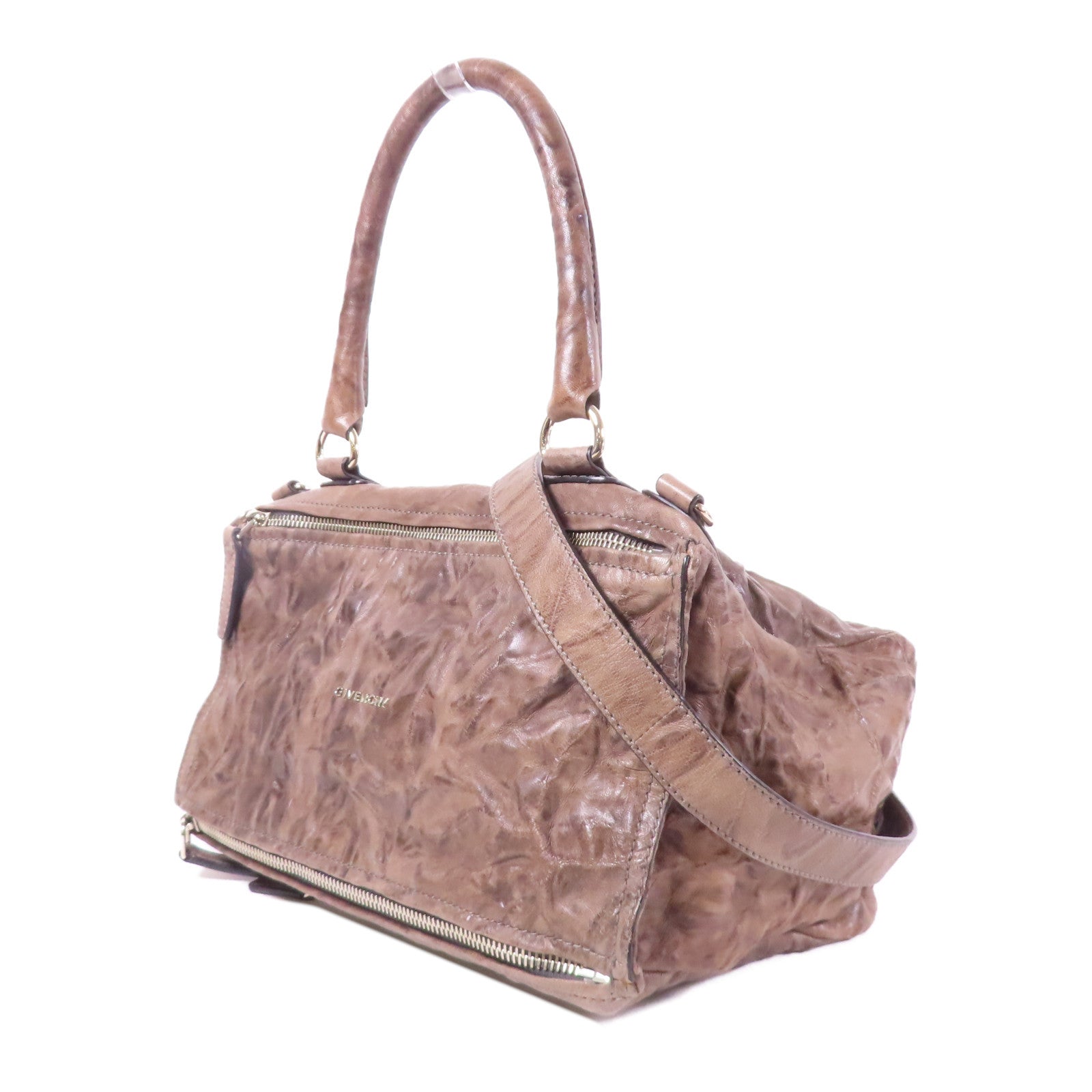 GIVENCHY 牛皮皮革2 Way Shoulder銀扣手挽肩背兩用袋