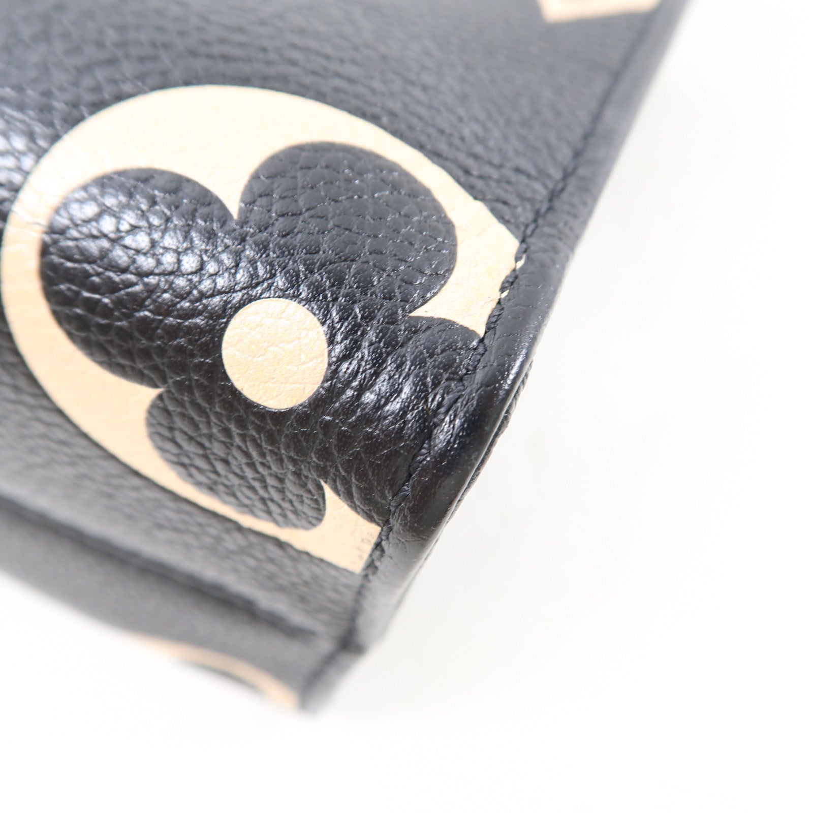LOUIS VUITTON Monogram Empreinte On The Go PM金扣手挽肩背兩用袋黑色/米色