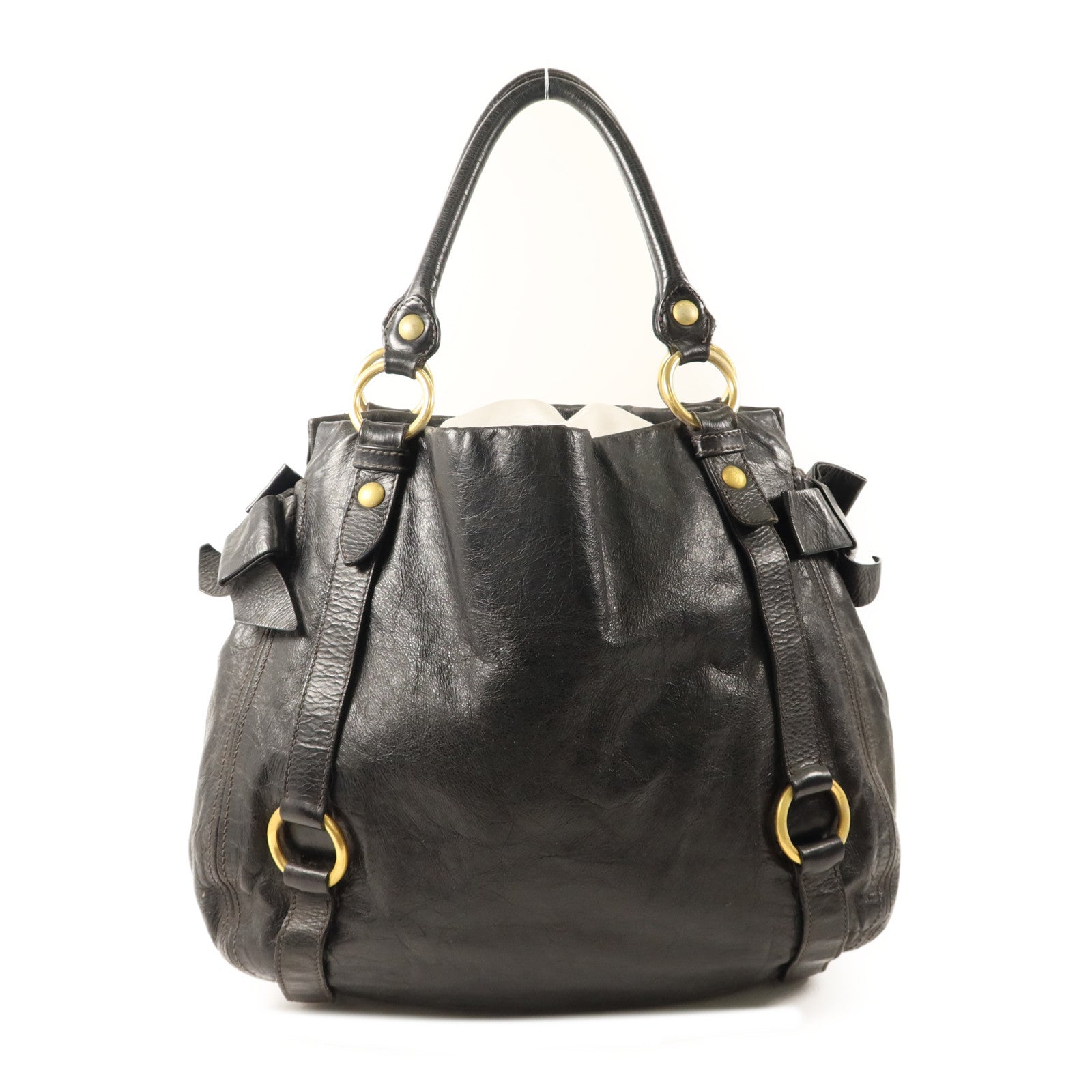 Miu Miu 皮革Hand Bag金扣手挽袋