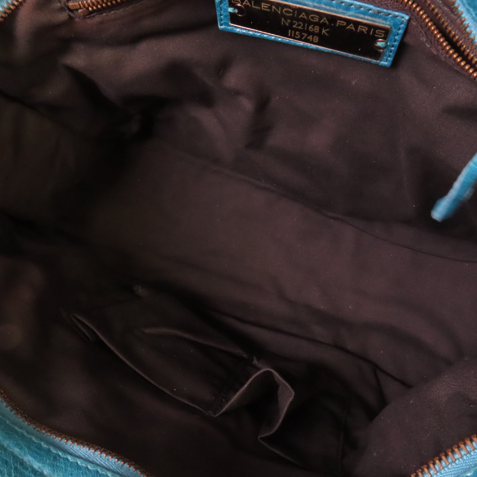 BALENCIAGA 牛皮皮革City Shoulder Bag手挽肩背兩用肩背袋綠藍色