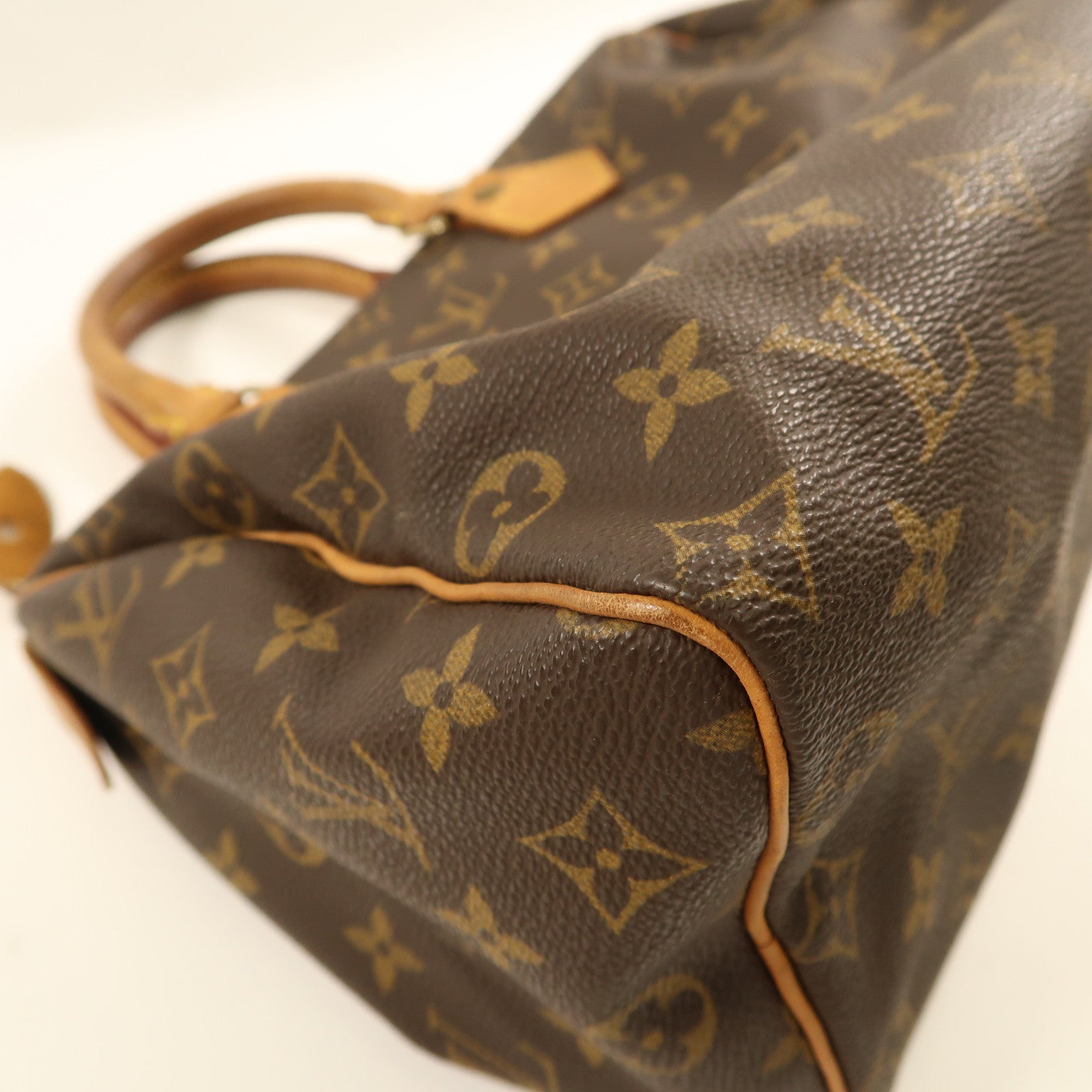 LOUIS VUITTON Monogram Speedy 25金扣手挽袋啡色