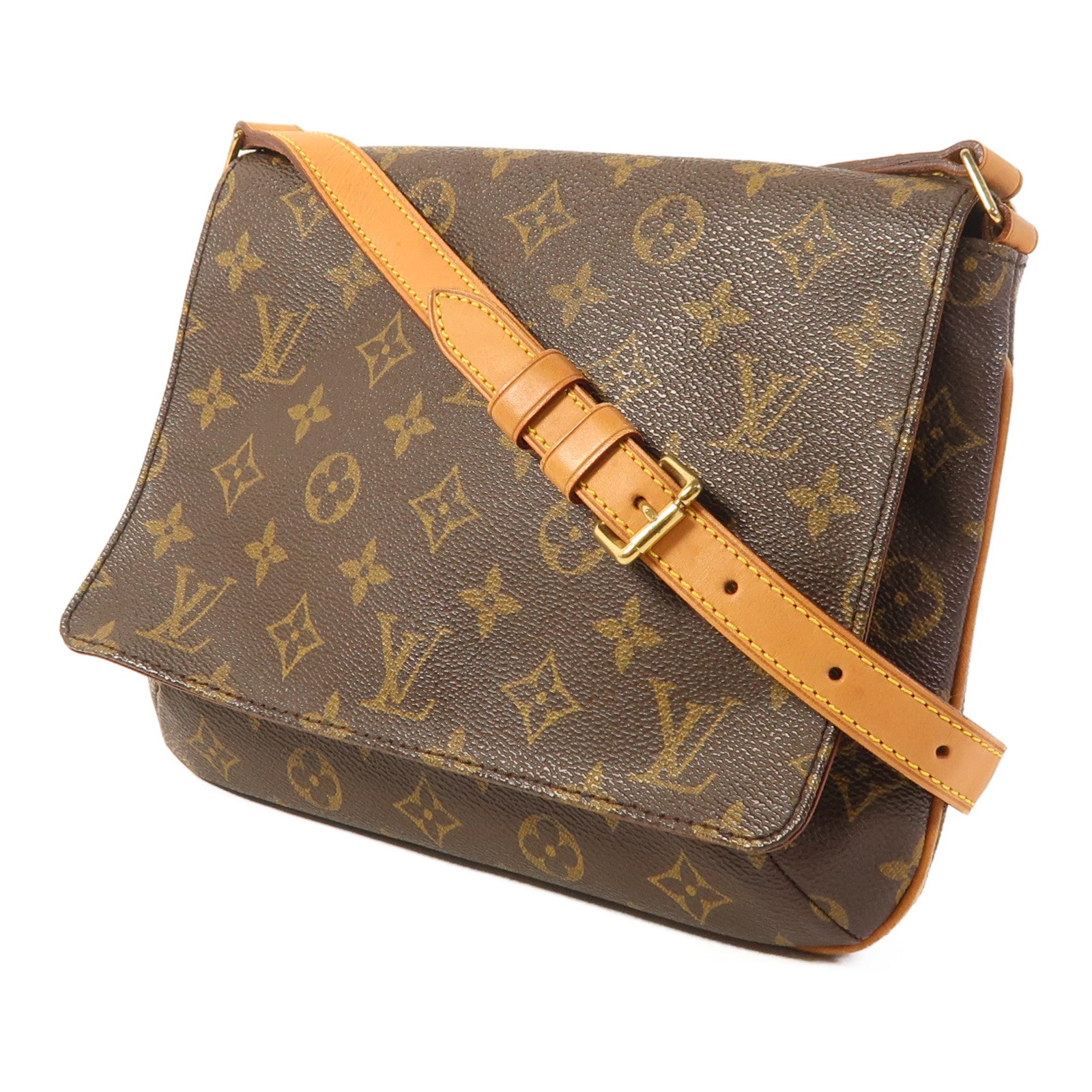 LOUIS VUITTON Monogram Musette Tango Long金扣肩背袋