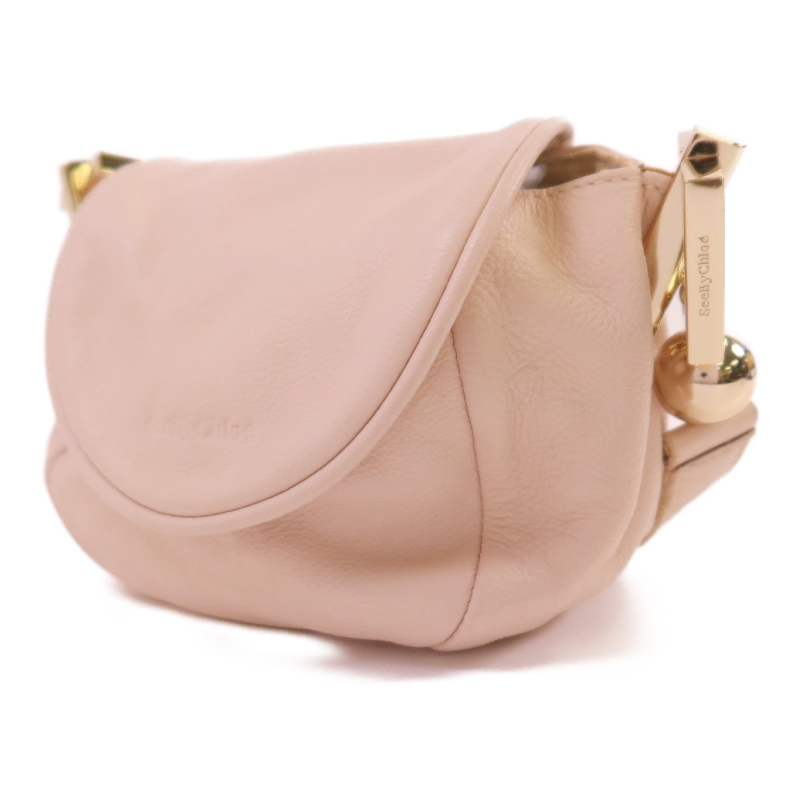 SEE BY CHLOE 牛皮皮革Shoulder Bag金扣肩背袋