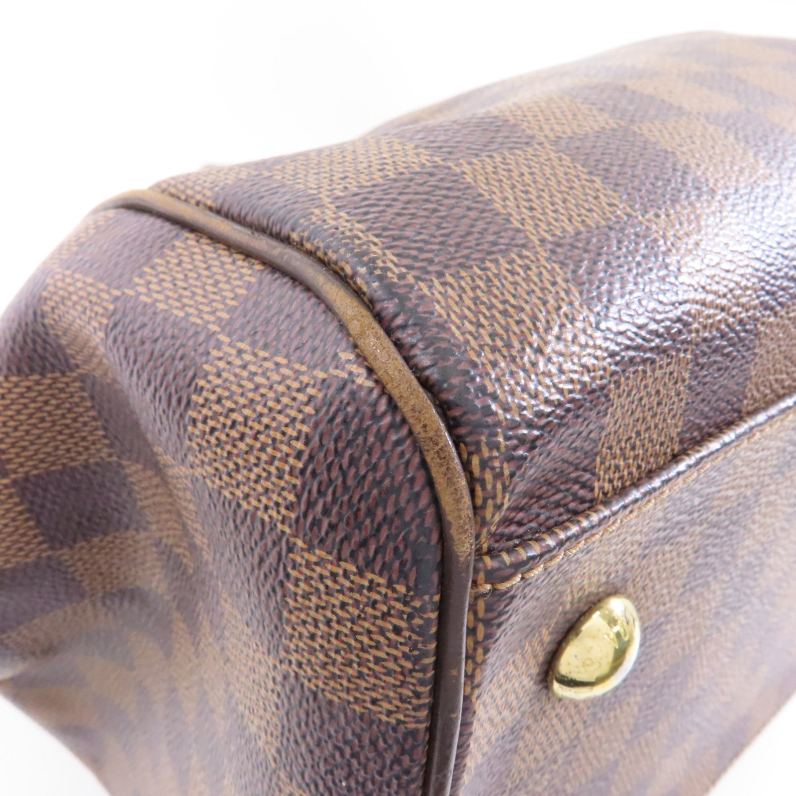 LOUIS VUITTON Damier Tivoli GM金扣手挽肩背兩用袋啡色