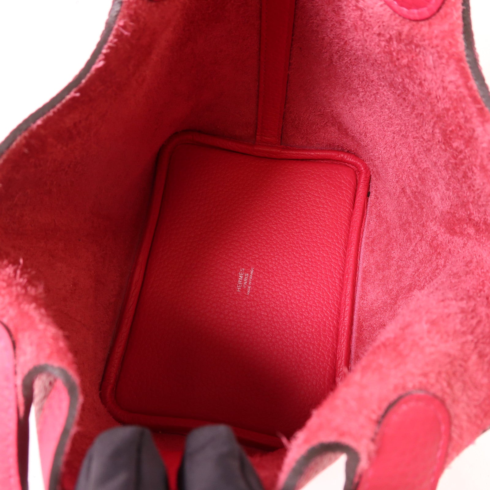 HERMES Clemence皮革Picotin PM Monochrome手挽袋Rose Mexico