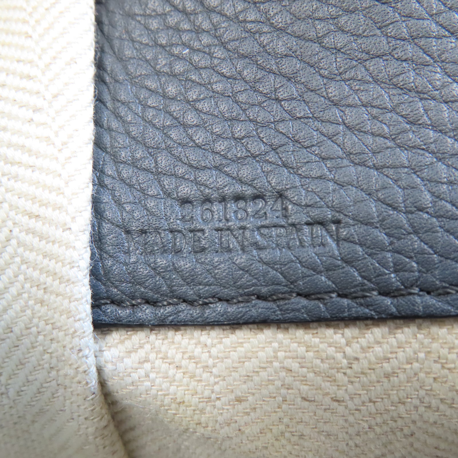 LOEWE 牛皮皮革Hammock銀扣手挽肩背兩用袋灰色