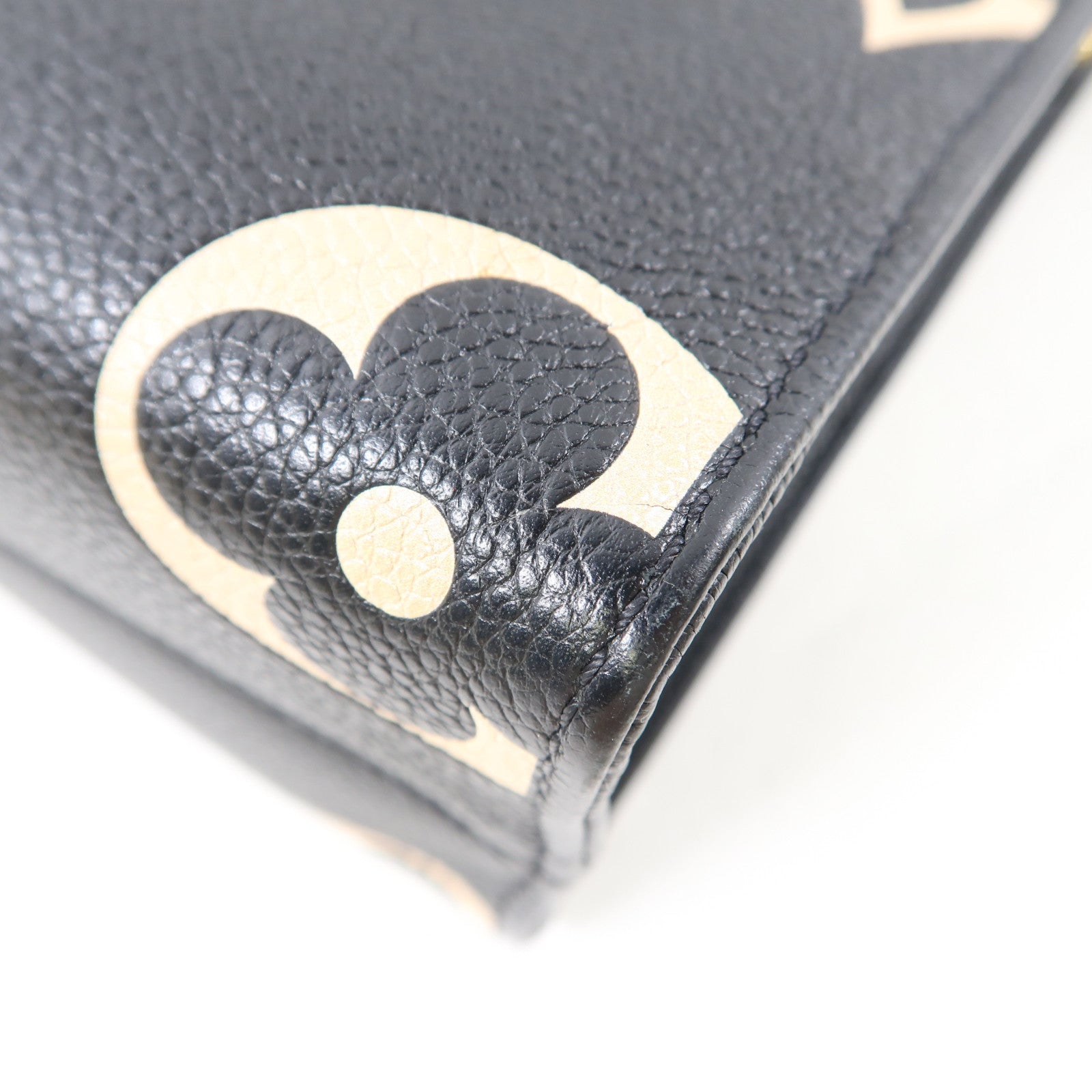 LOUIS VUITTON Monogram Empreinte On The Go PM金扣手挽肩背兩用袋黑色/米色
