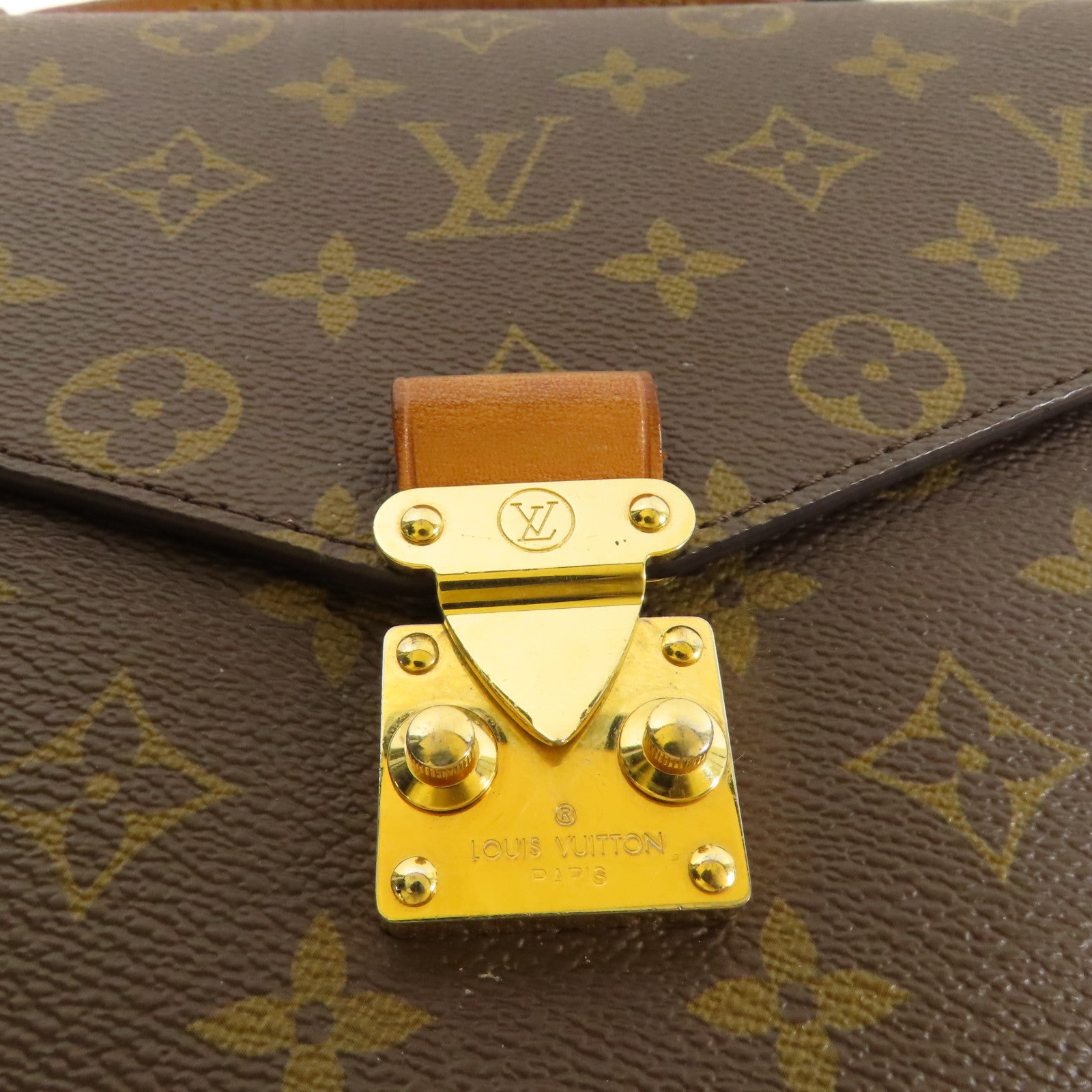 LOUIS VUITTON LV GHW Pochette Metis MM 2 Way Bag M44875 Monogram Brown