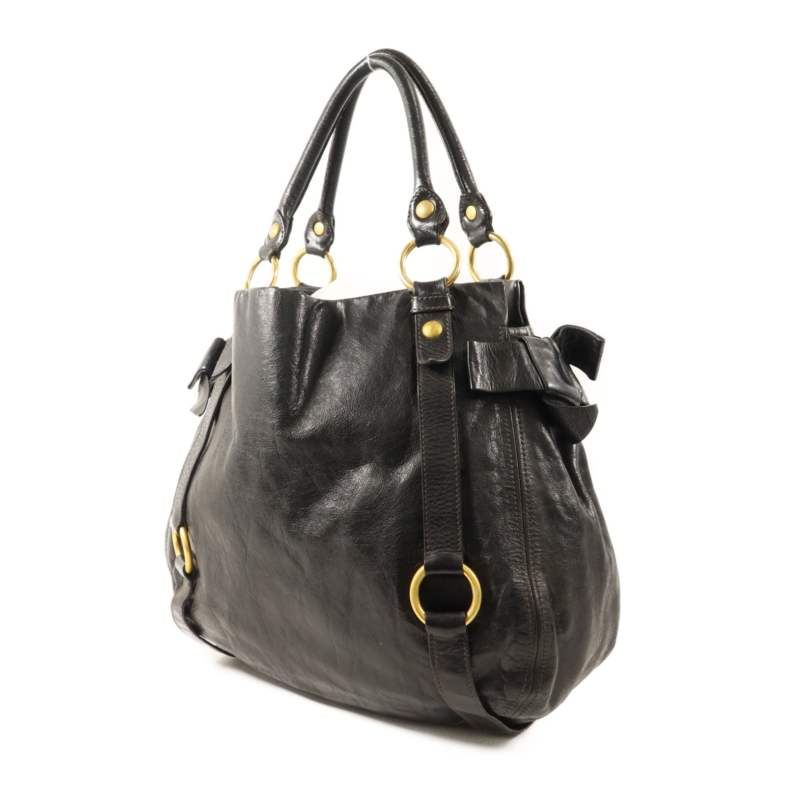 Miu Miu 皮革Hand Bag金扣手挽袋