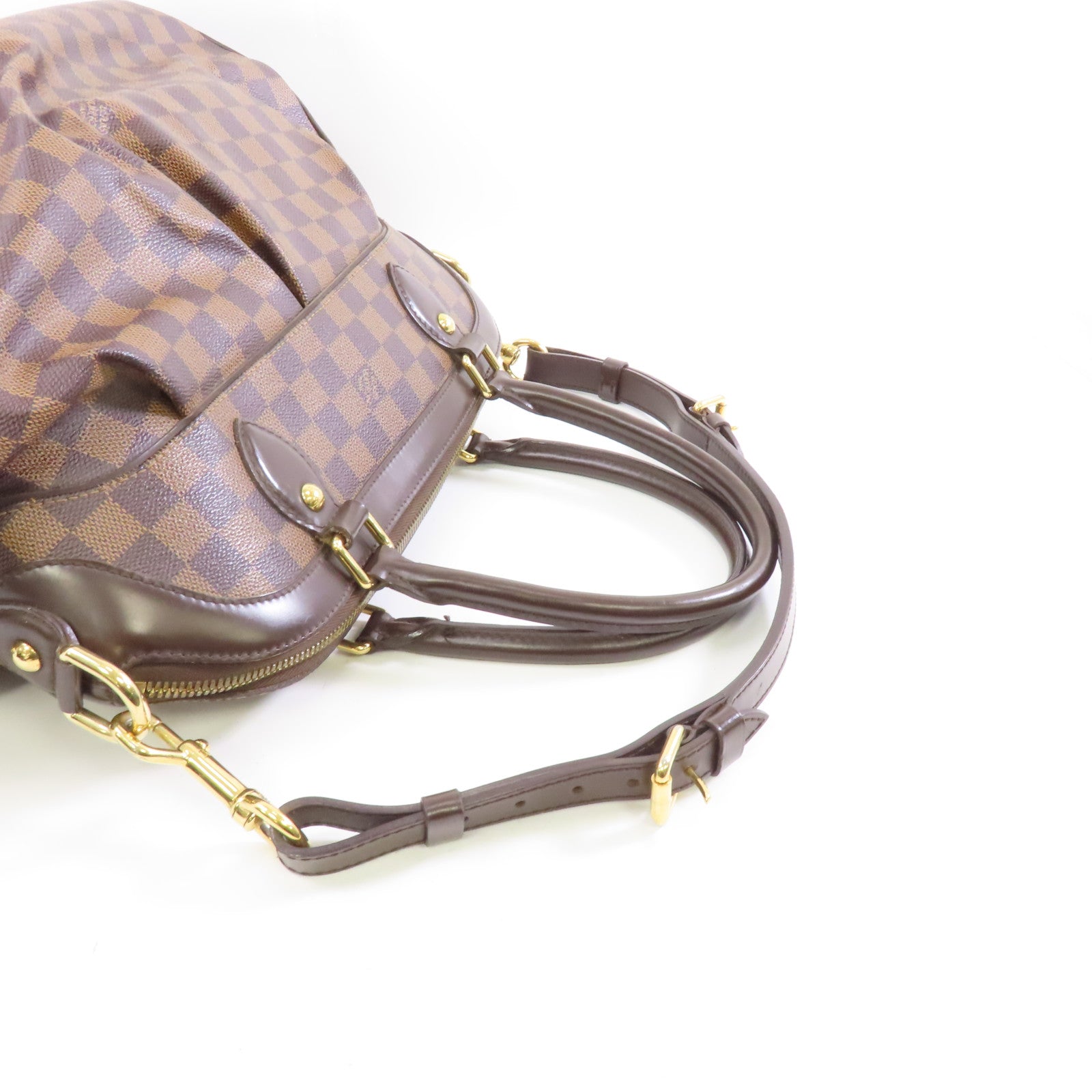LOUIS VUITTON Damier Tivoli GM金扣手挽肩背兩用袋啡色