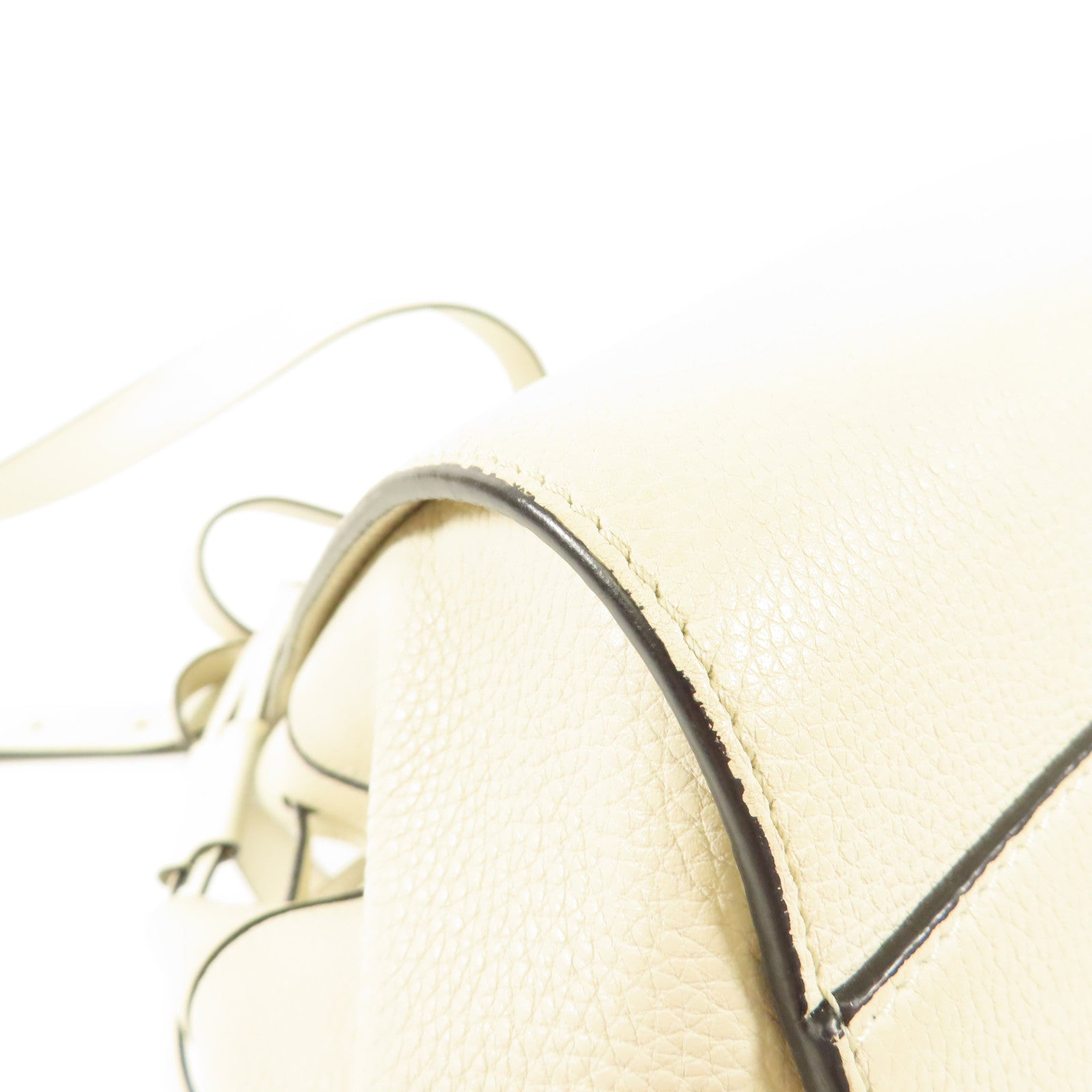 LOEWE SHW Hammock 2way Shoulder Hand Bag Calfskin Leather White