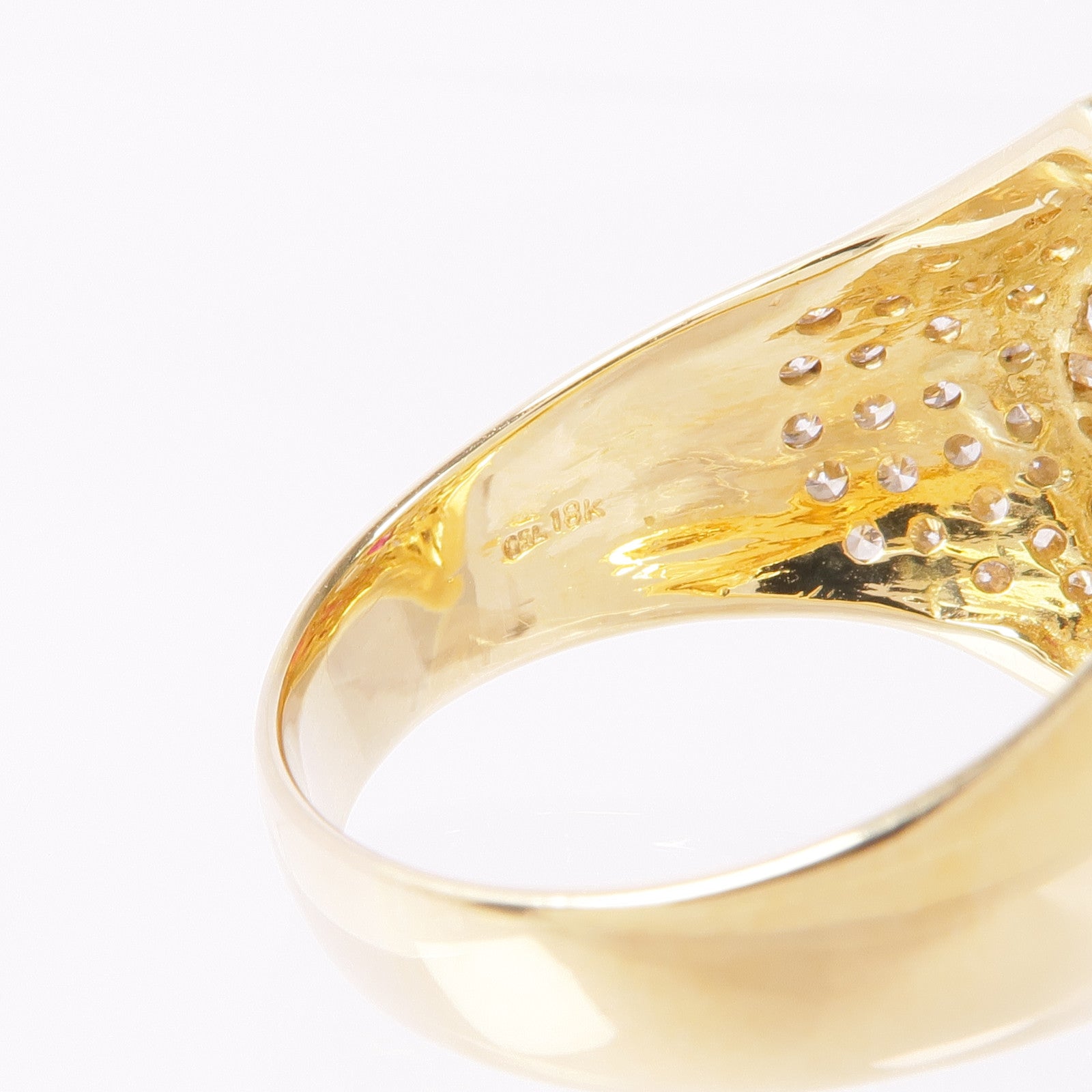 JEWELRY 18K黃金Ruby紅寶石Diamond Ring鑽石戒指US#9.25