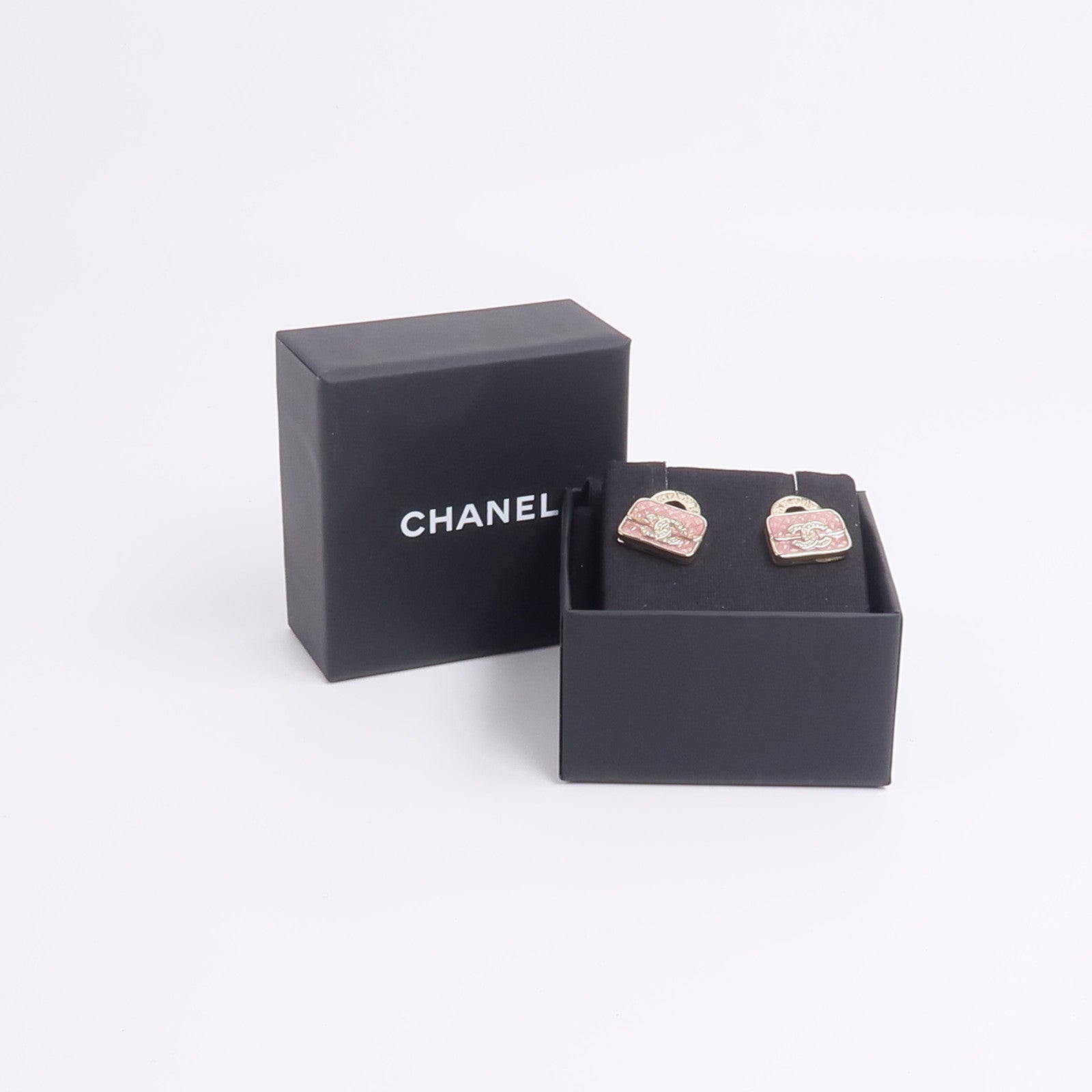 CHANEL 金屬CC Logo Pearly Handbag Earrings耳環