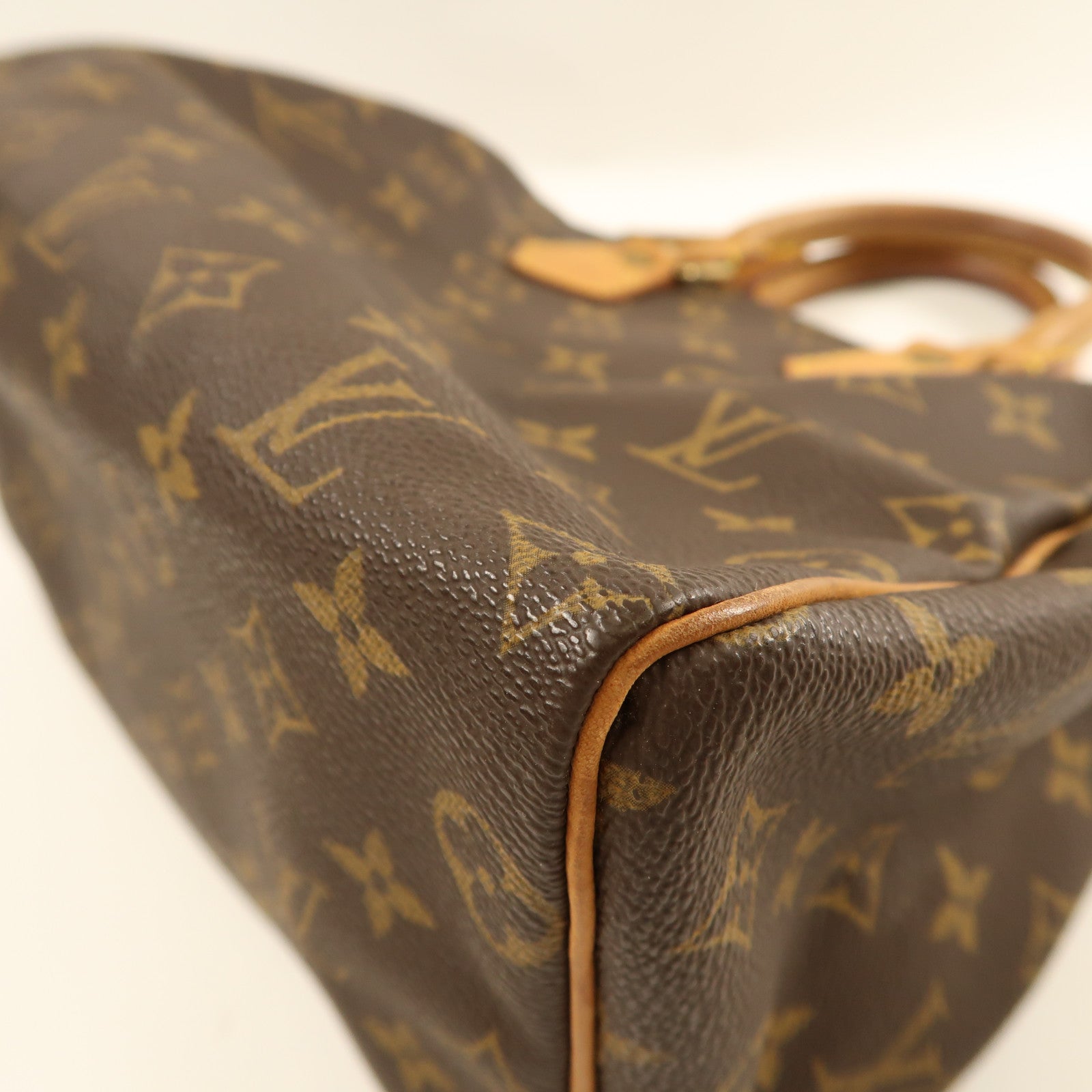 LOUIS VUITTON Monogram Speedy 25金扣手挽袋啡色