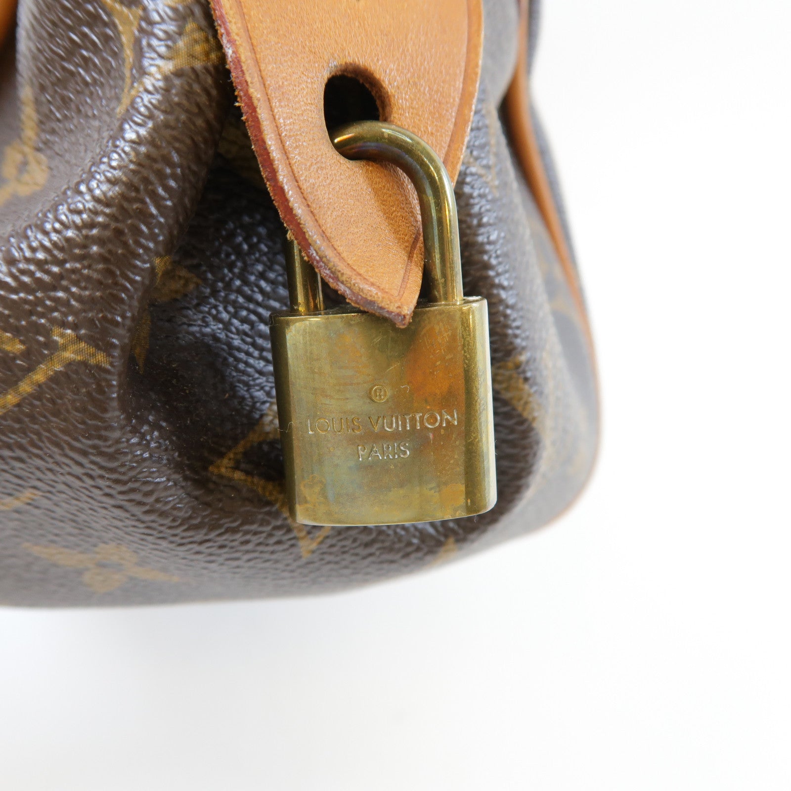 LOUIS VUITTON Monogram Mantergoueil PM金扣肩背袋啡色