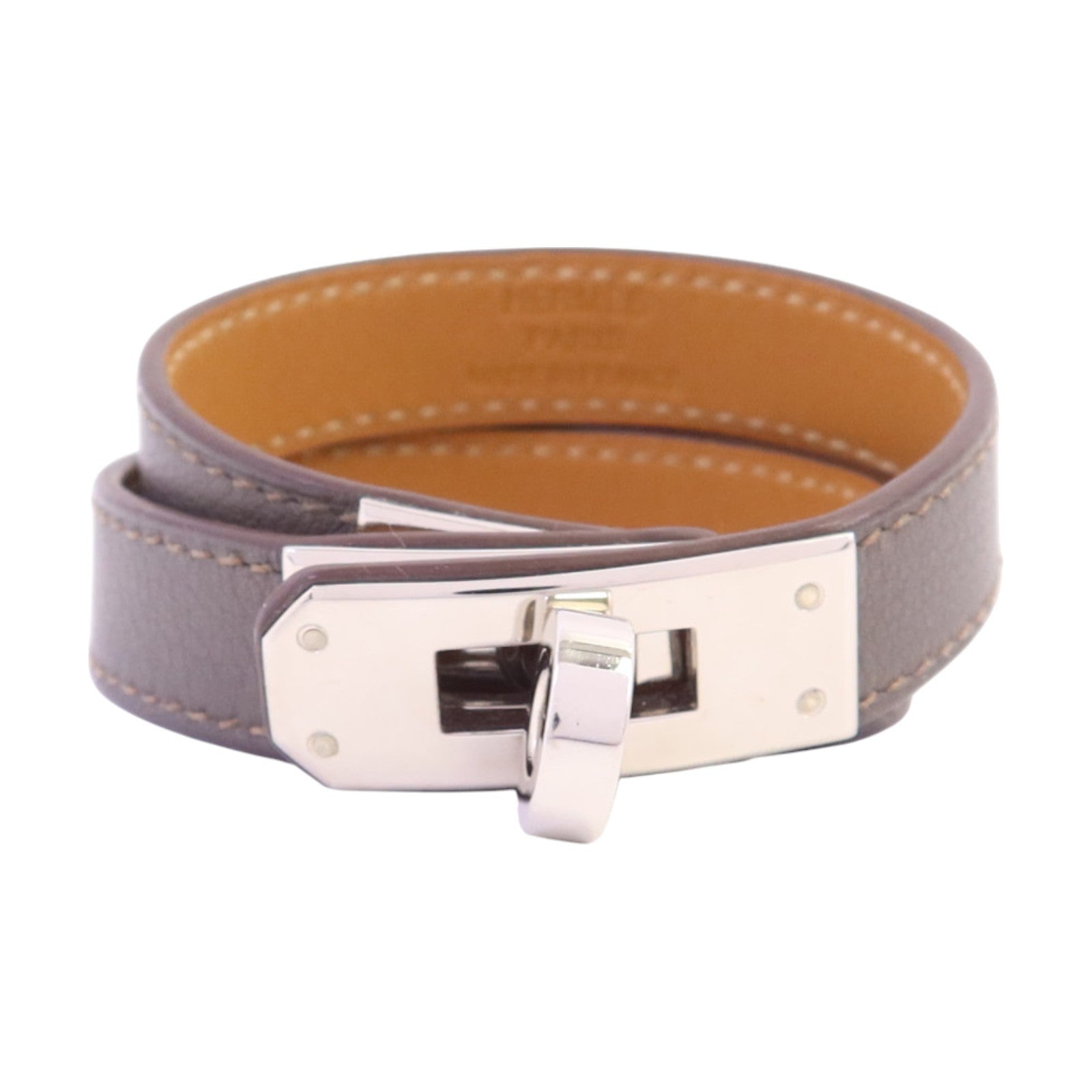 HERMES Swift皮革Kelly Double Tour Bracelet金扣手鏈