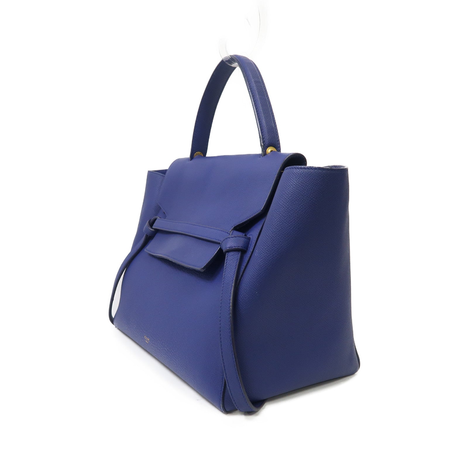 CELINE 【激減優惠】牛皮皮革Belt Bag金扣手挽肩背兩用袋藍色
