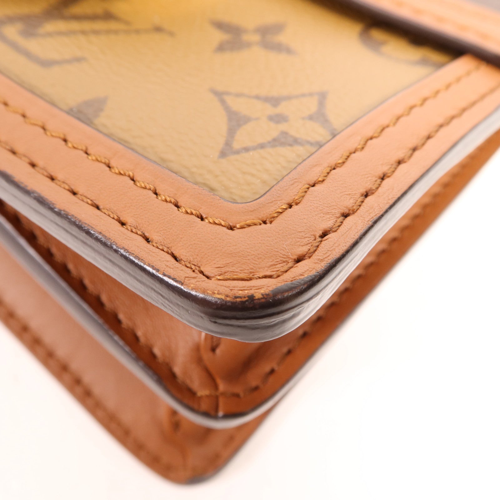 LOUIS VUITTON Monogram Reverse Mini Dauphine金扣肩背袋