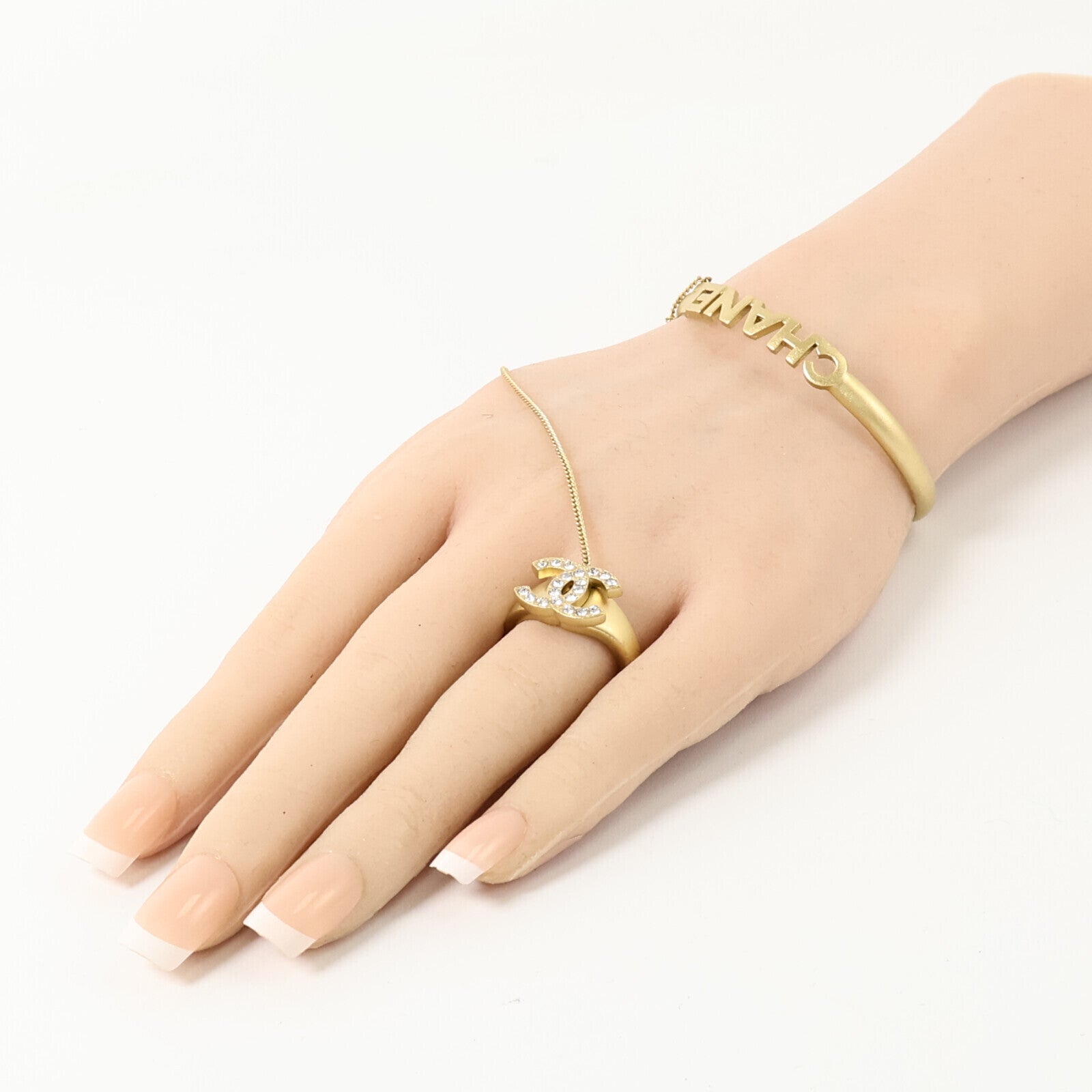 CHANEL 金属CC Chain Cuff Bracelet手鏈/戒指
