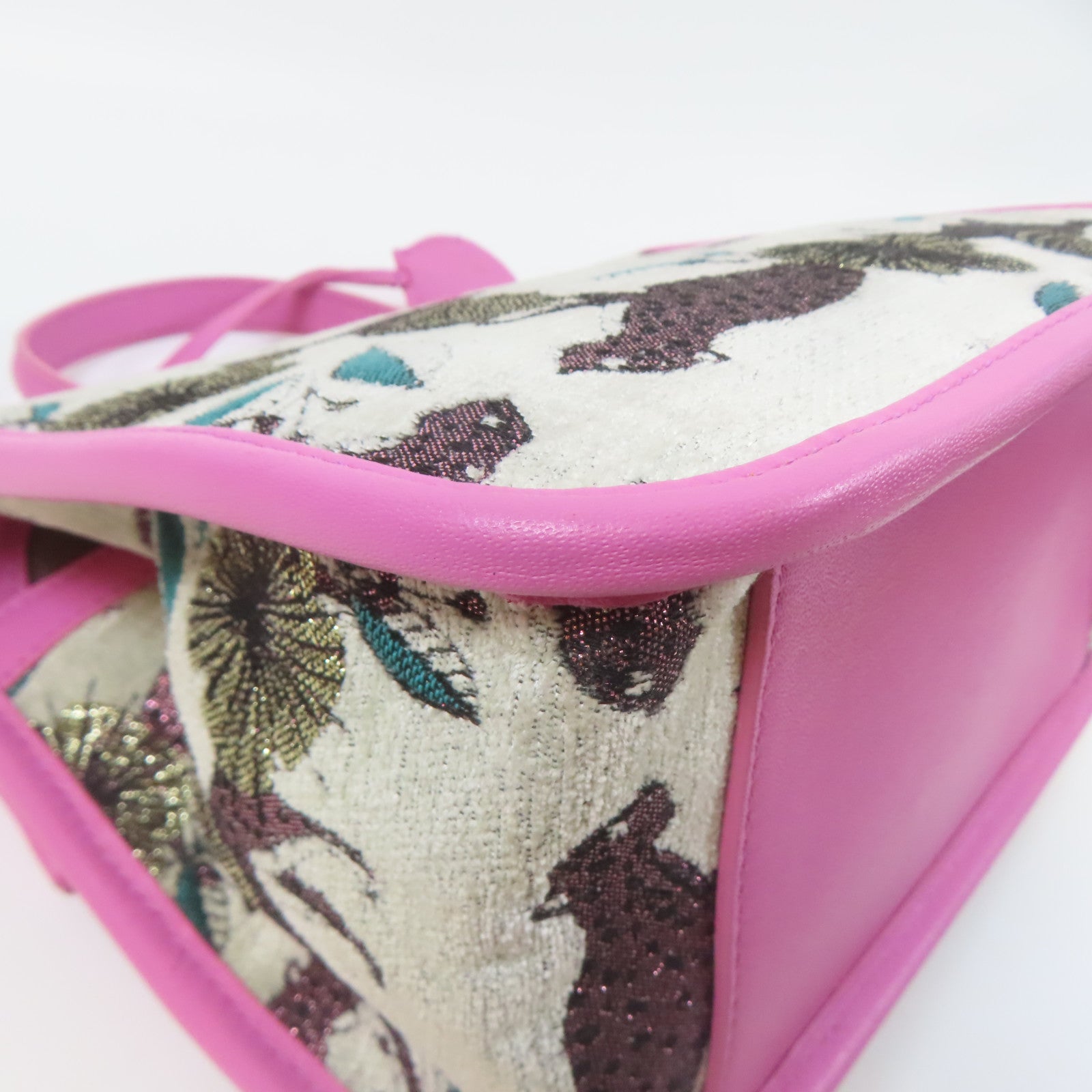 Furla 【激減優惠】牛皮皮革Shoulder Bag銀扣手挽肩背兩用袋粉紅色