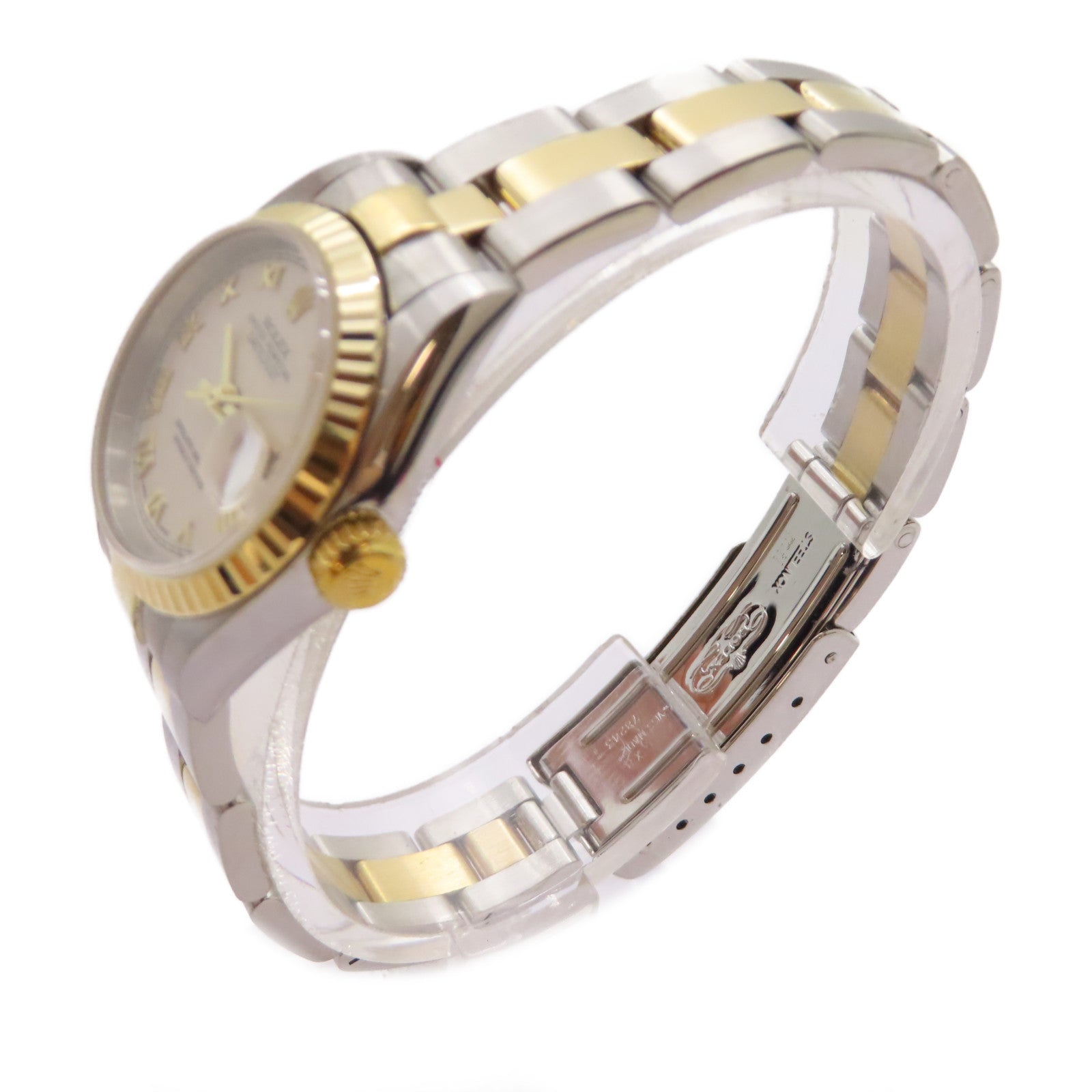 ROLEX Datejust 18K黃金/不鏽鋼自動機芯手錶白色