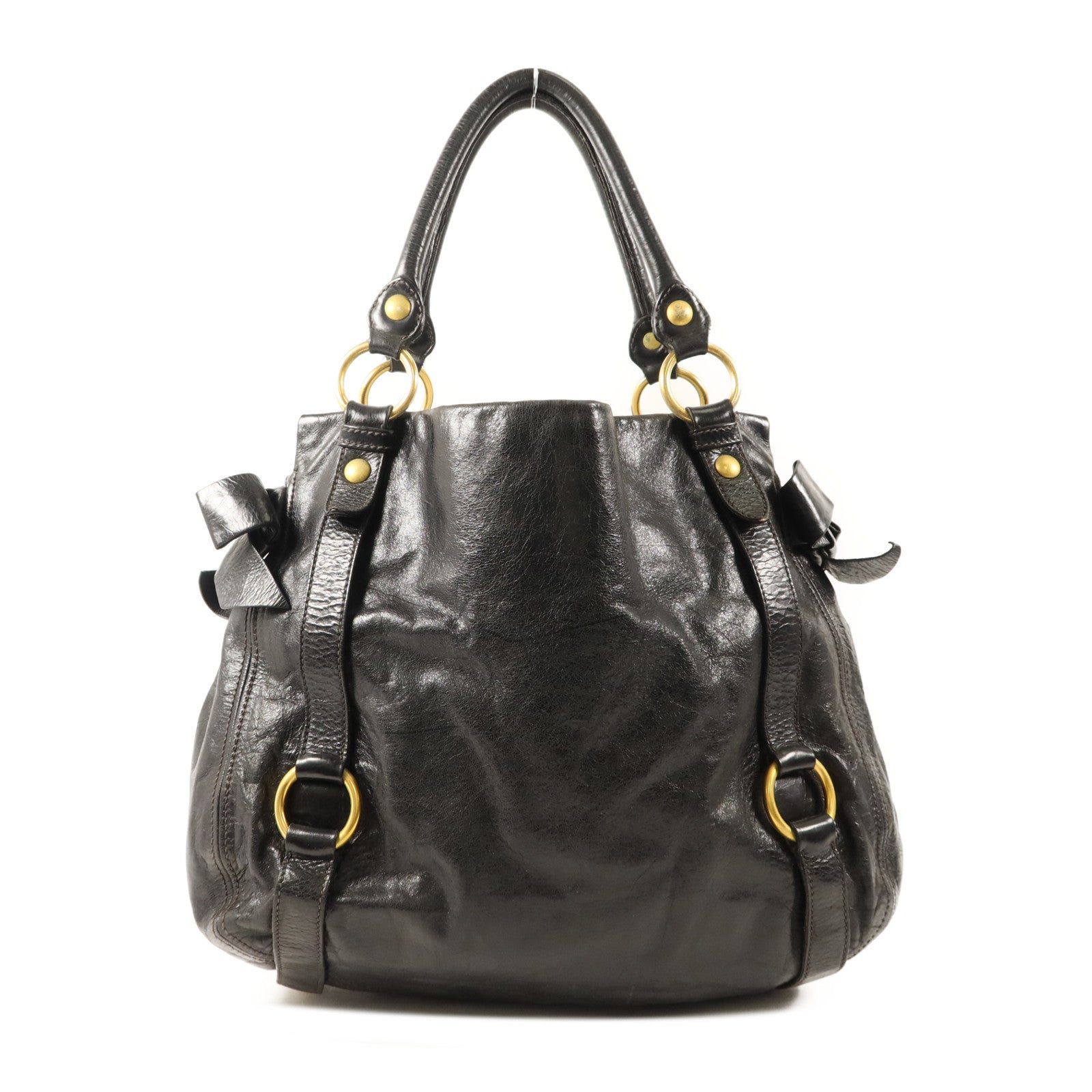 Miu Miu 皮革Hand Bag金扣手挽袋