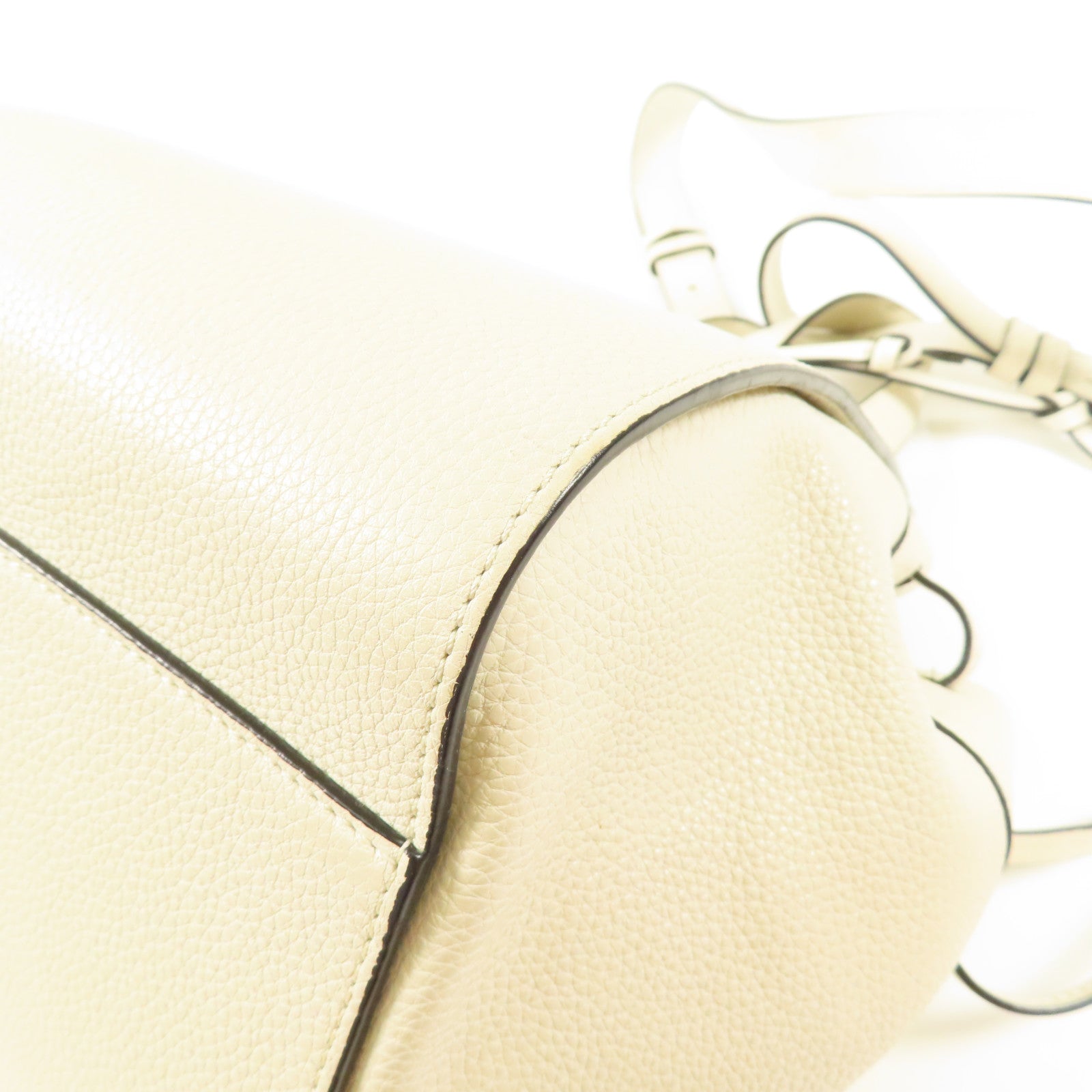 LOEWE SHW Hammock 2way Shoulder Hand Bag Calfskin Leather White