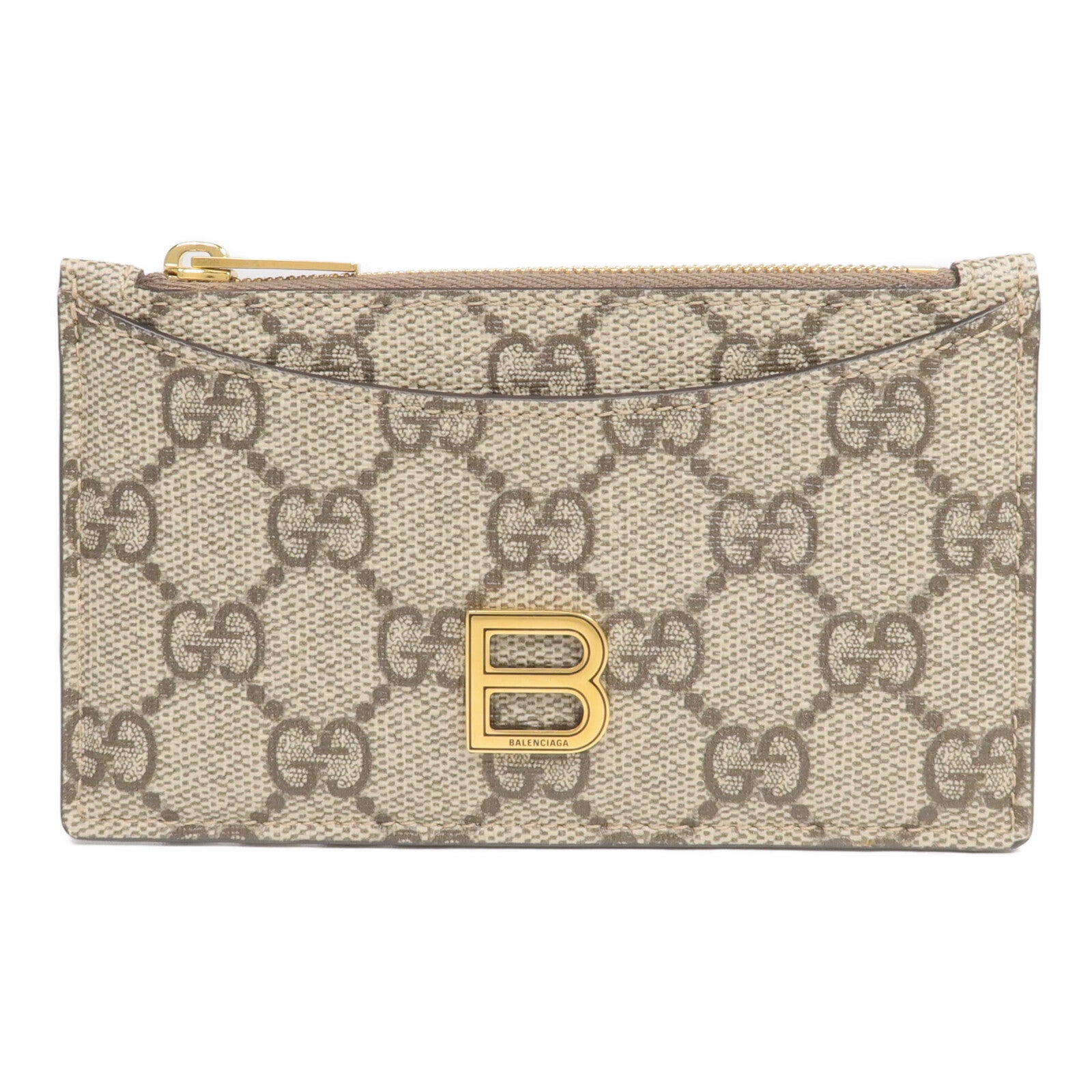 GUCCI 塗層帆布Gucci x Balenciaga Card Case金扣卡片套