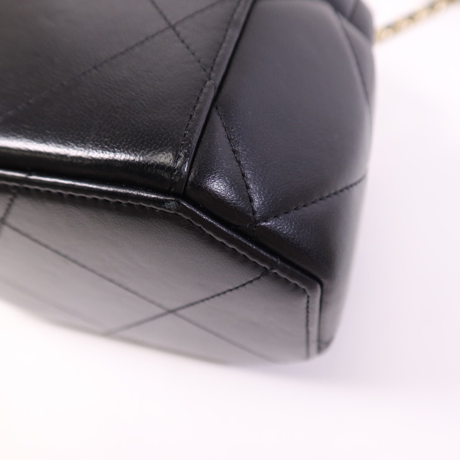 CHANEL 【激減優惠】羊皮皮革Small Vanity Case銀扣鏈帶肩背袋