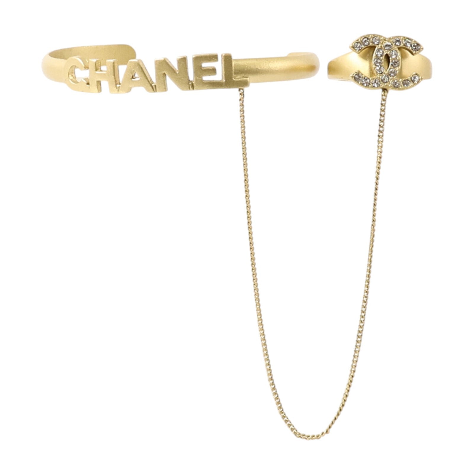 CHANEL 金属CC Chain Cuff Bracelet手鏈/戒指