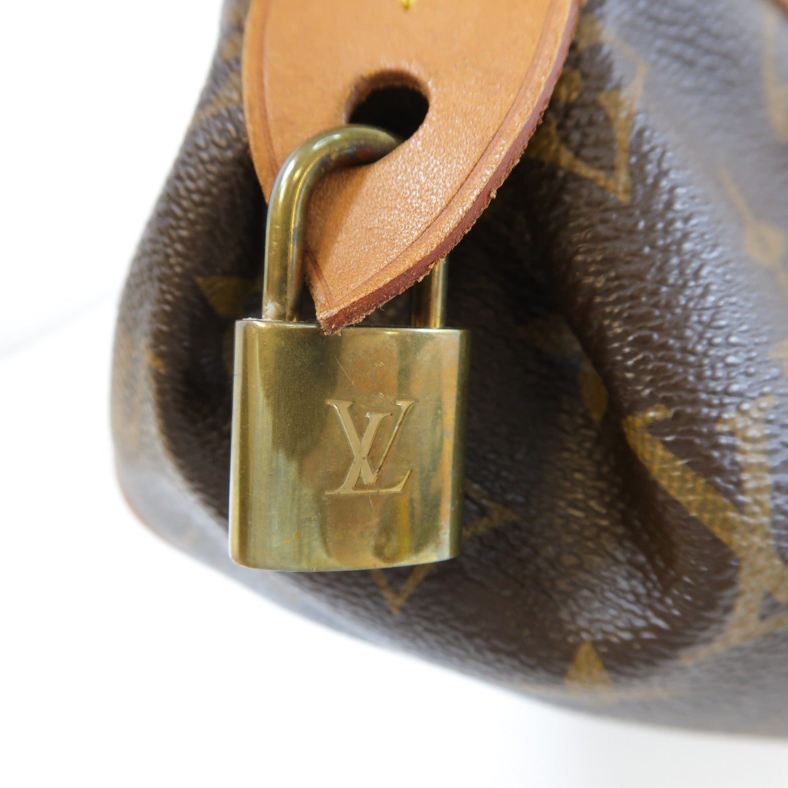 LOUIS VUITTON Monogram Mantergoueil PM金扣肩背袋啡色