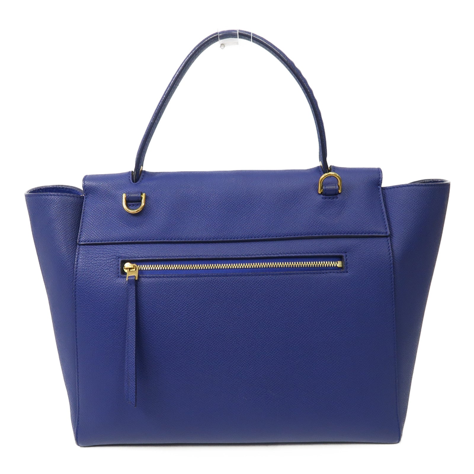CELINE 【激減優惠】牛皮皮革Belt Bag金扣手挽肩背兩用袋藍色