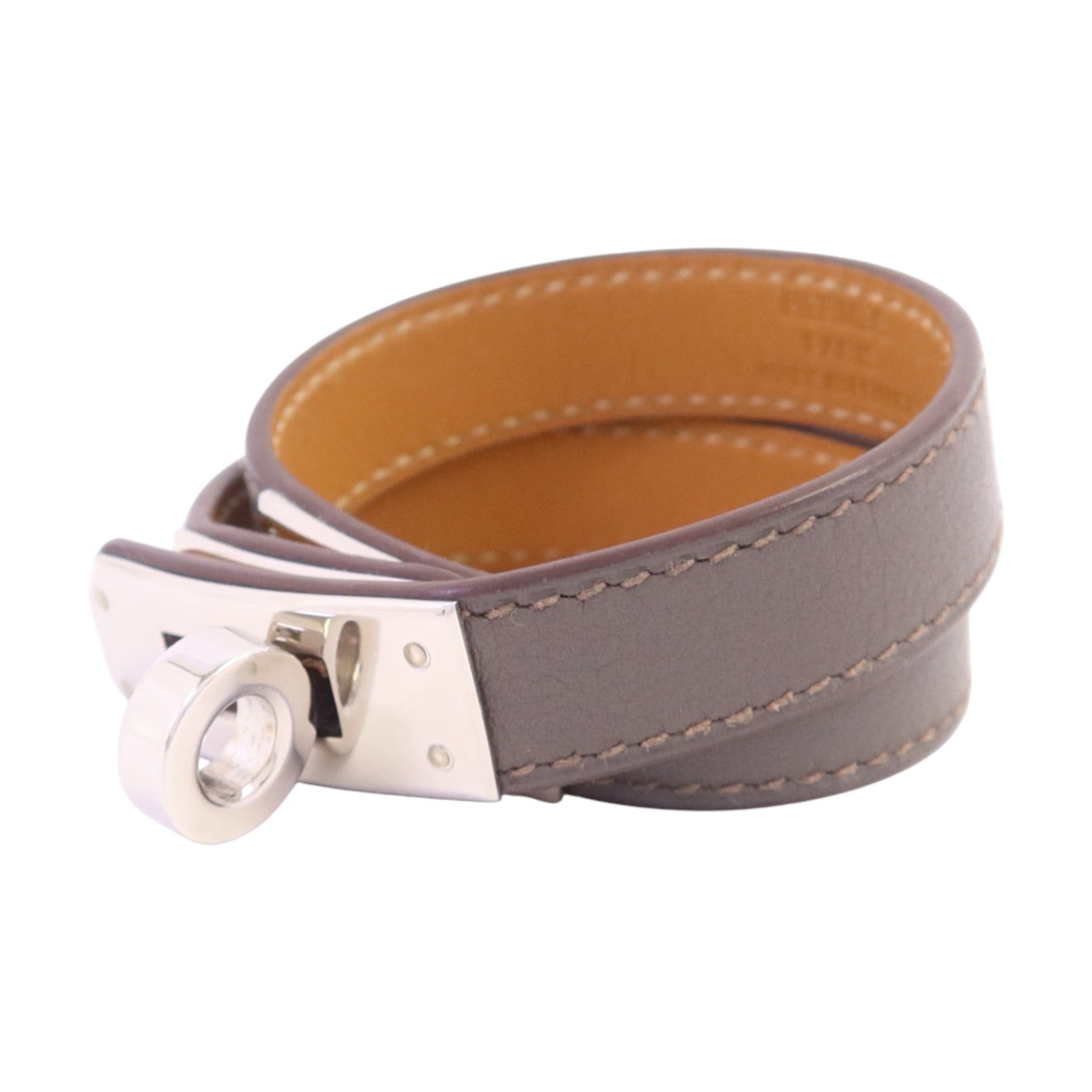HERMES Swift皮革Kelly Double Tour Bracelet金扣手鏈