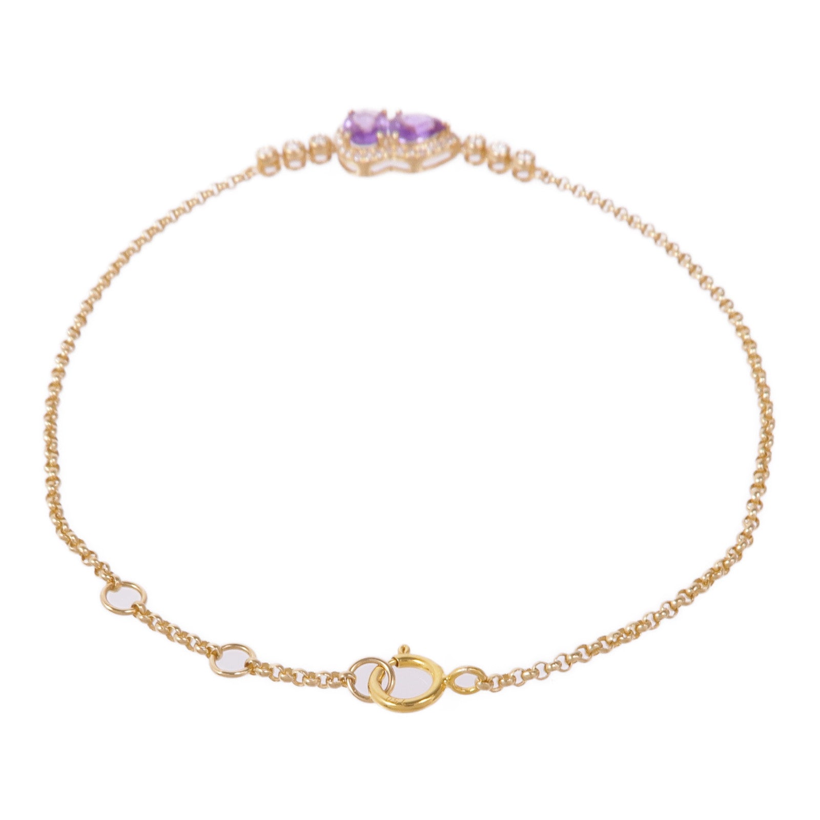 JEWELRY 18K黃金Sapphire Diamond Bracelet藍寶石/鑽石手鏈