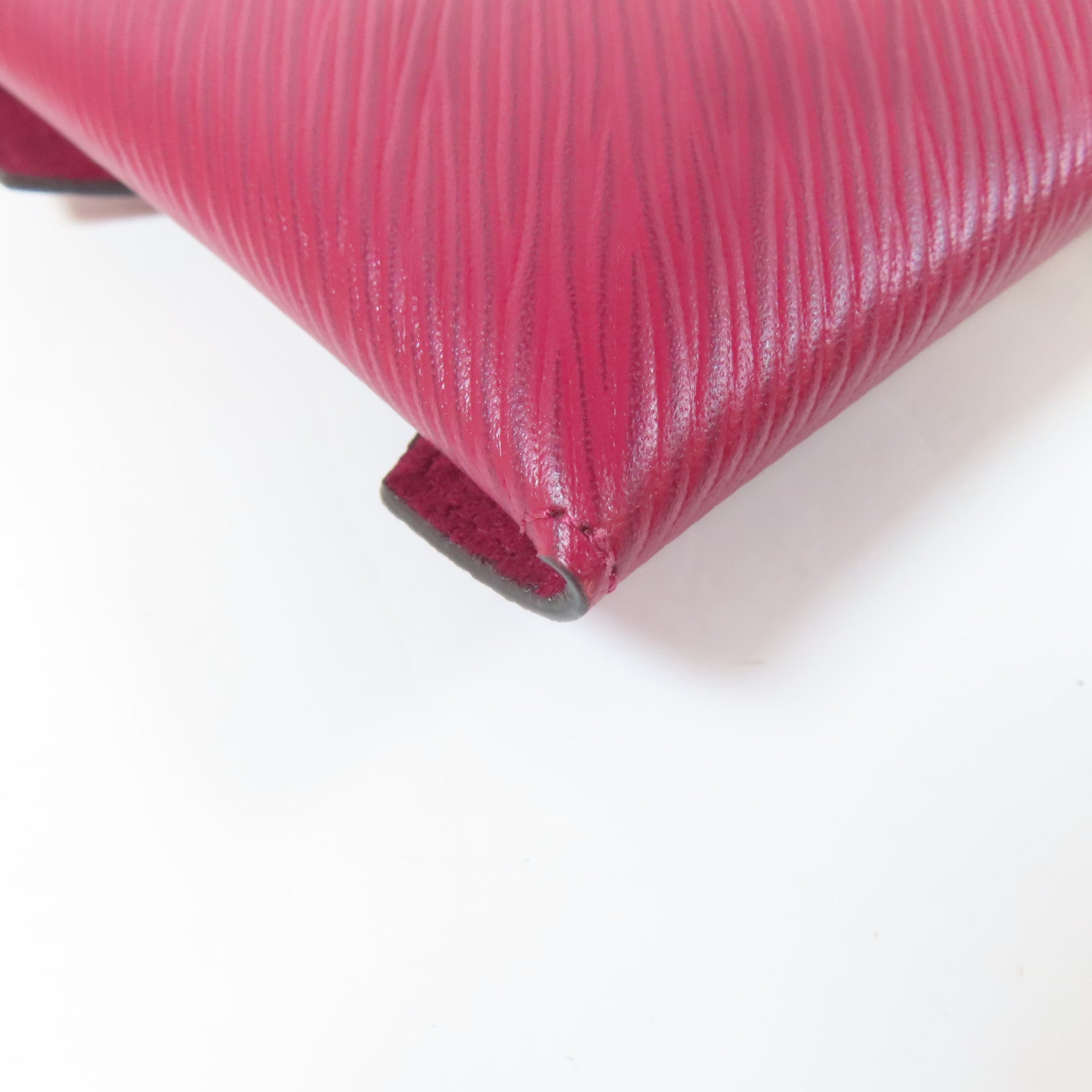 LOUIS VUITTON Epi Pochette Kirigami銀扣小袋粉紅色/紅色/深紅色