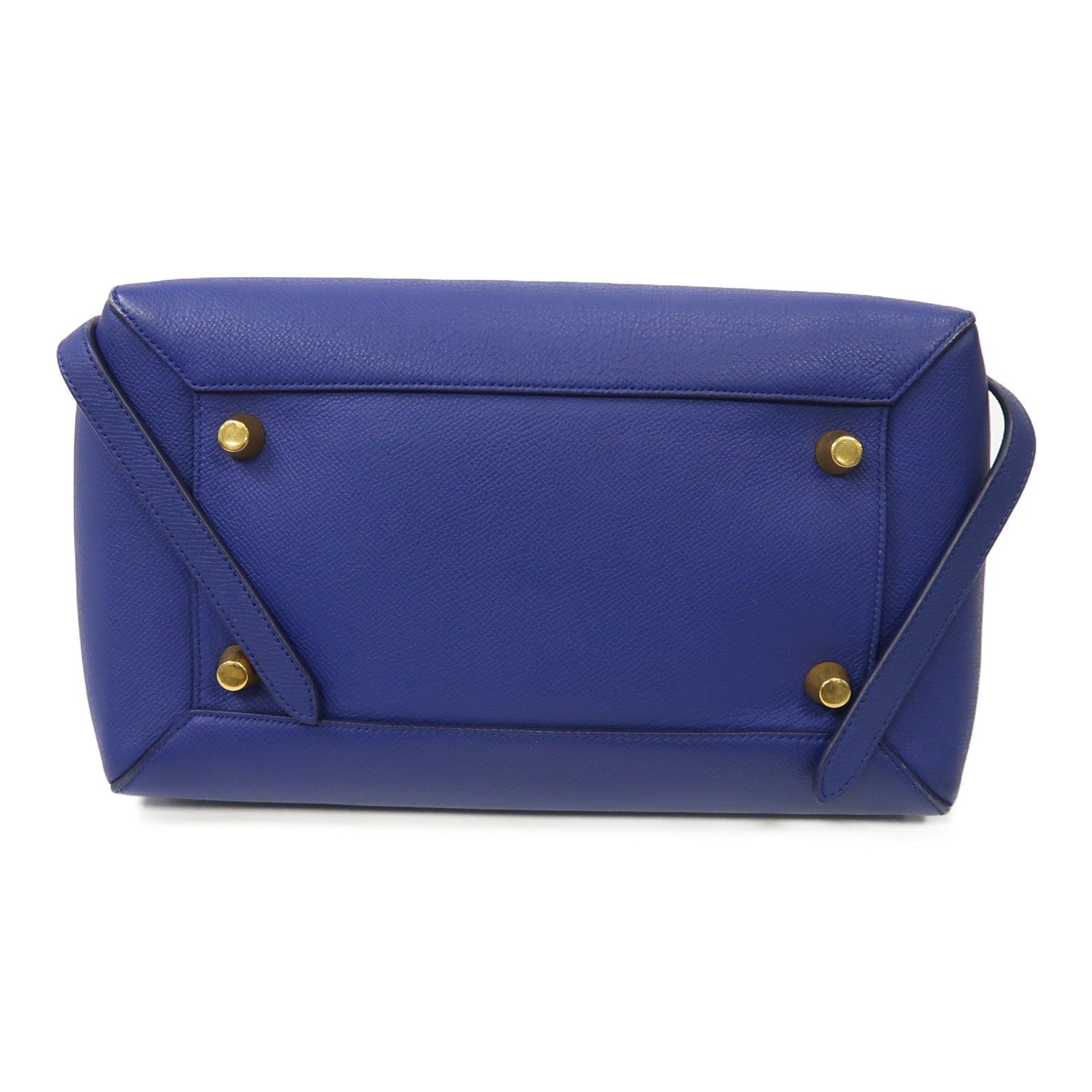 CELINE 【激減優惠】牛皮皮革Belt Bag金扣手挽肩背兩用袋藍色
