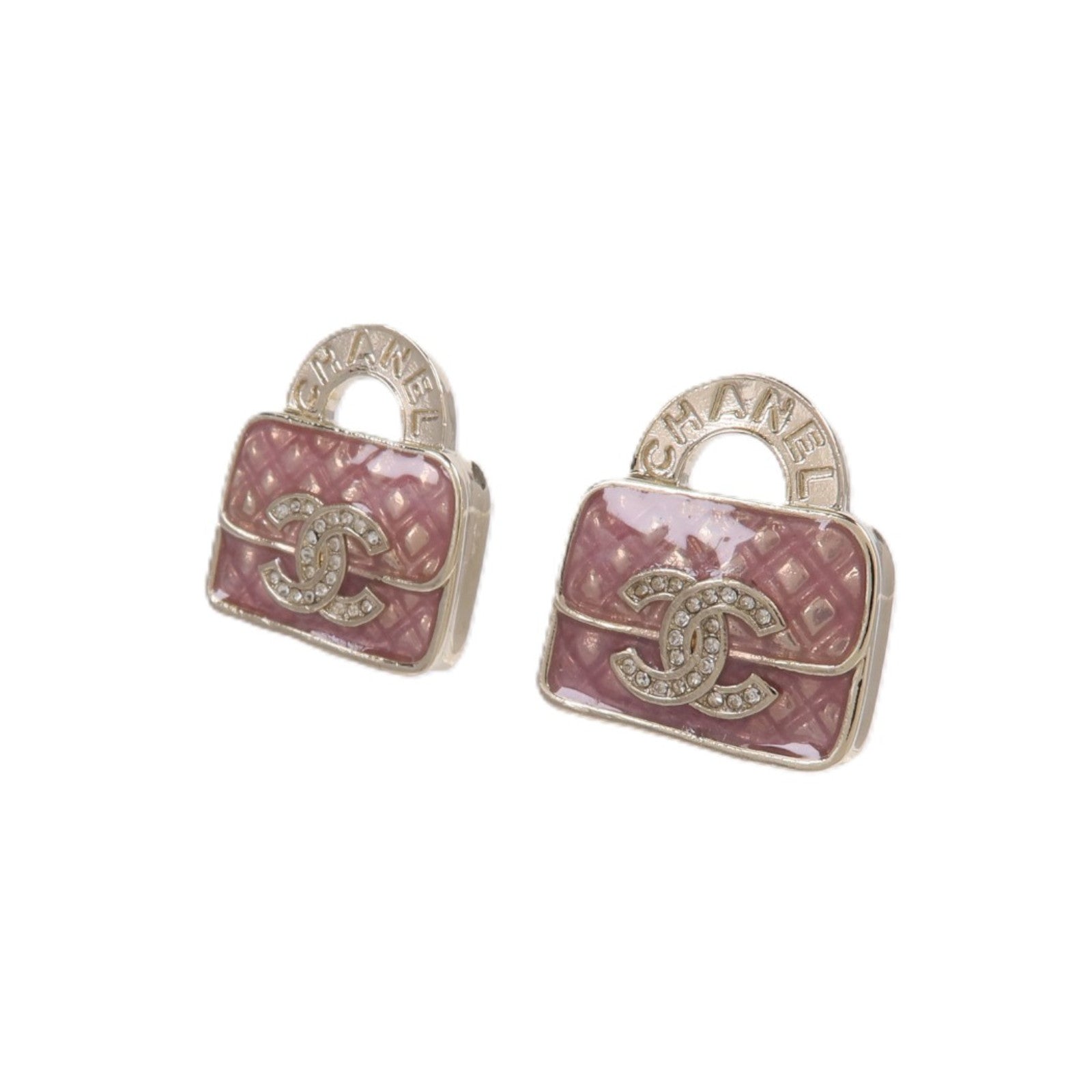 CHANEL 金屬CC Logo Pearly Handbag Earrings耳環