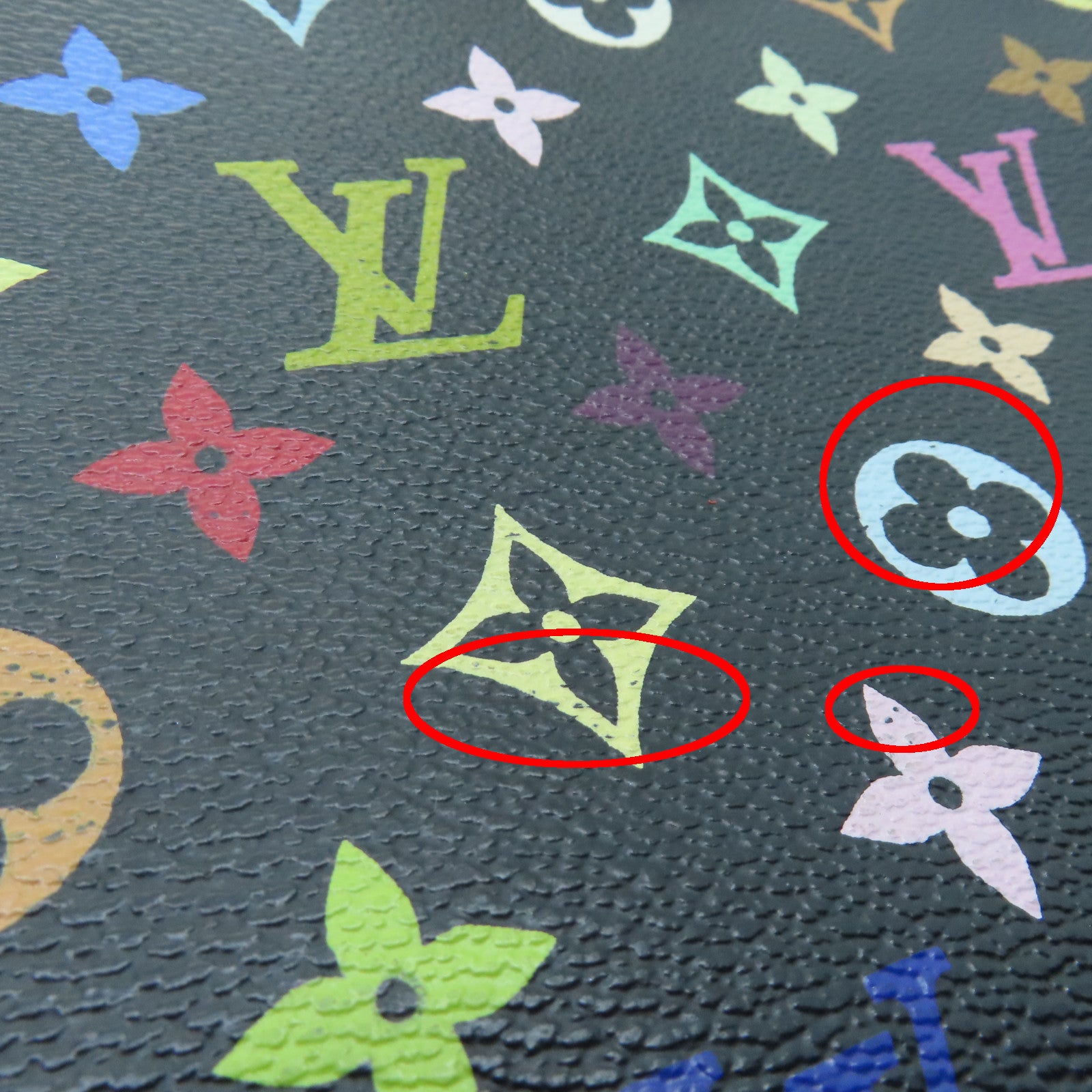 LOUIS VUITTON Monogram Multicolore Trouville Gold Buckle Hand Bag Black