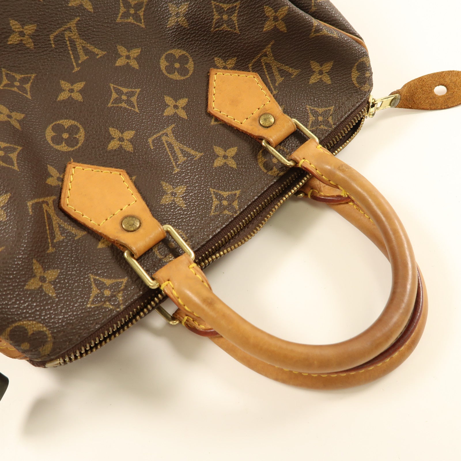 LOUIS VUITTON Monogram Speedy 25金扣手挽袋啡色