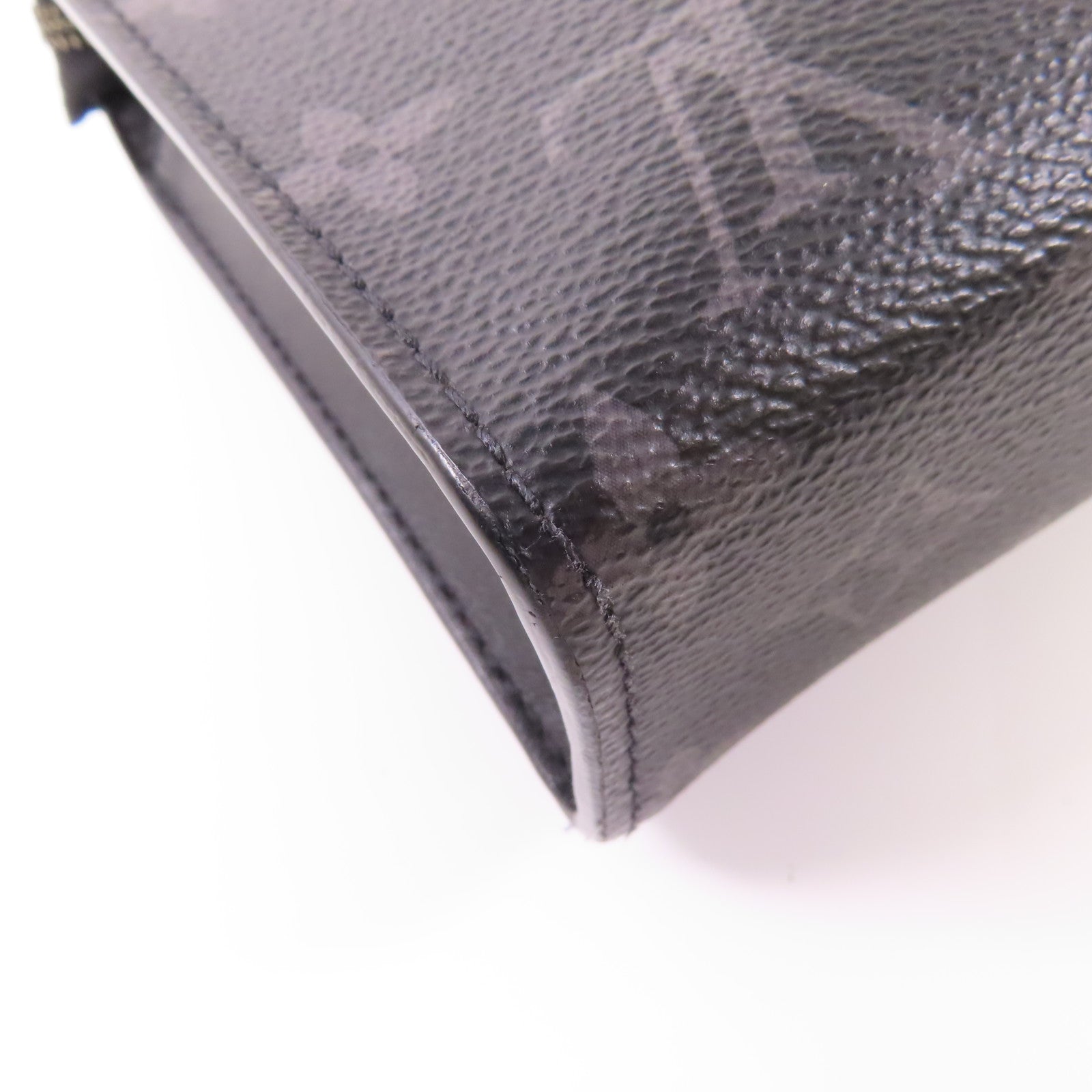 LOUIS VUITTON Monogram Eclipse Gaston銀扣肩背袋