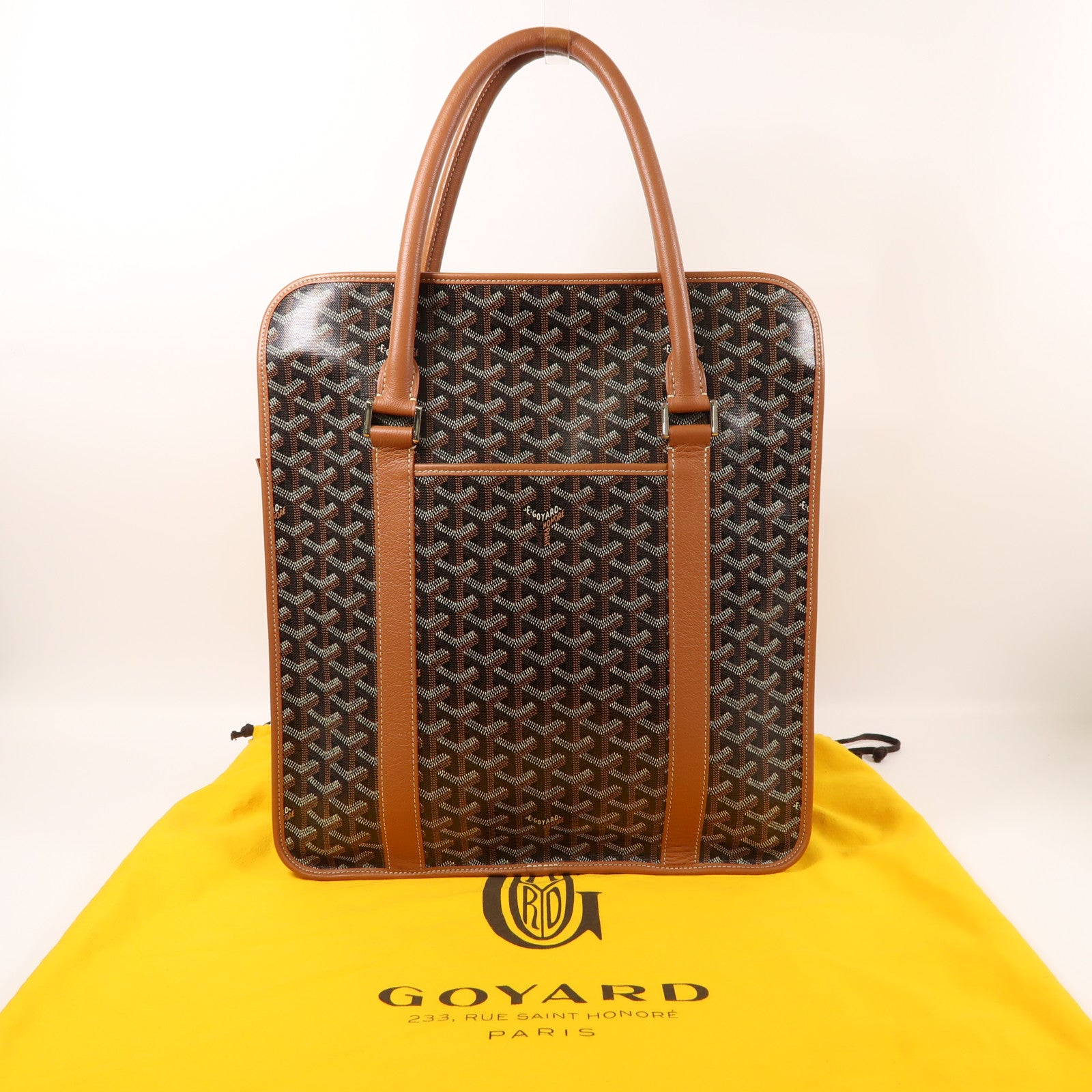 GOYARD 【激減優惠】塗層帆布/皮革Bourgogne銀扣肩背袋/手挽袋