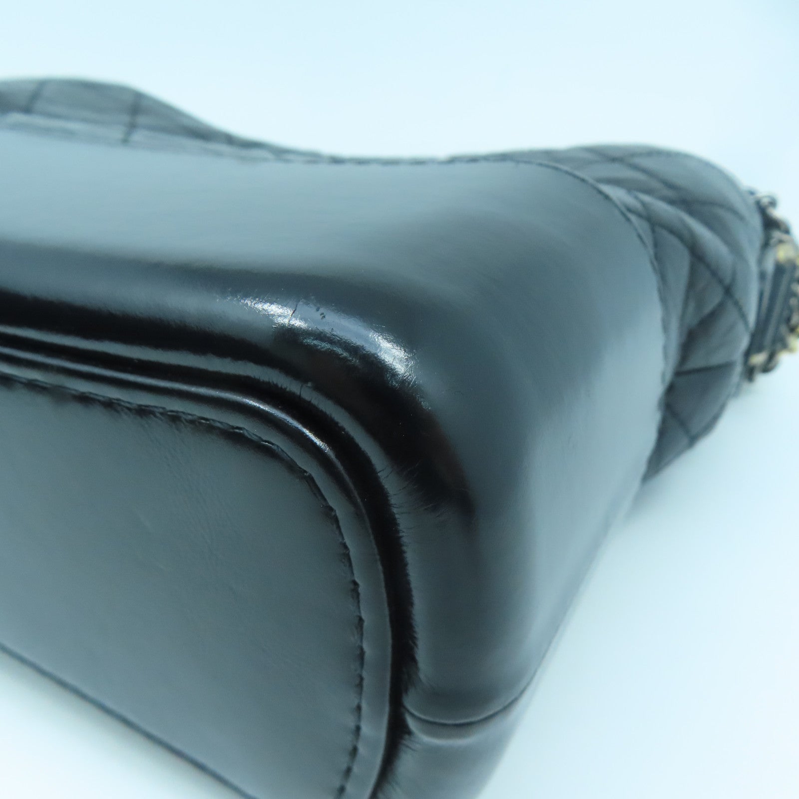 CHANEL 【激減優惠】菱格牛皮皮革Chain Shoulder金扣/銀扣鏈帶肩背袋黑色